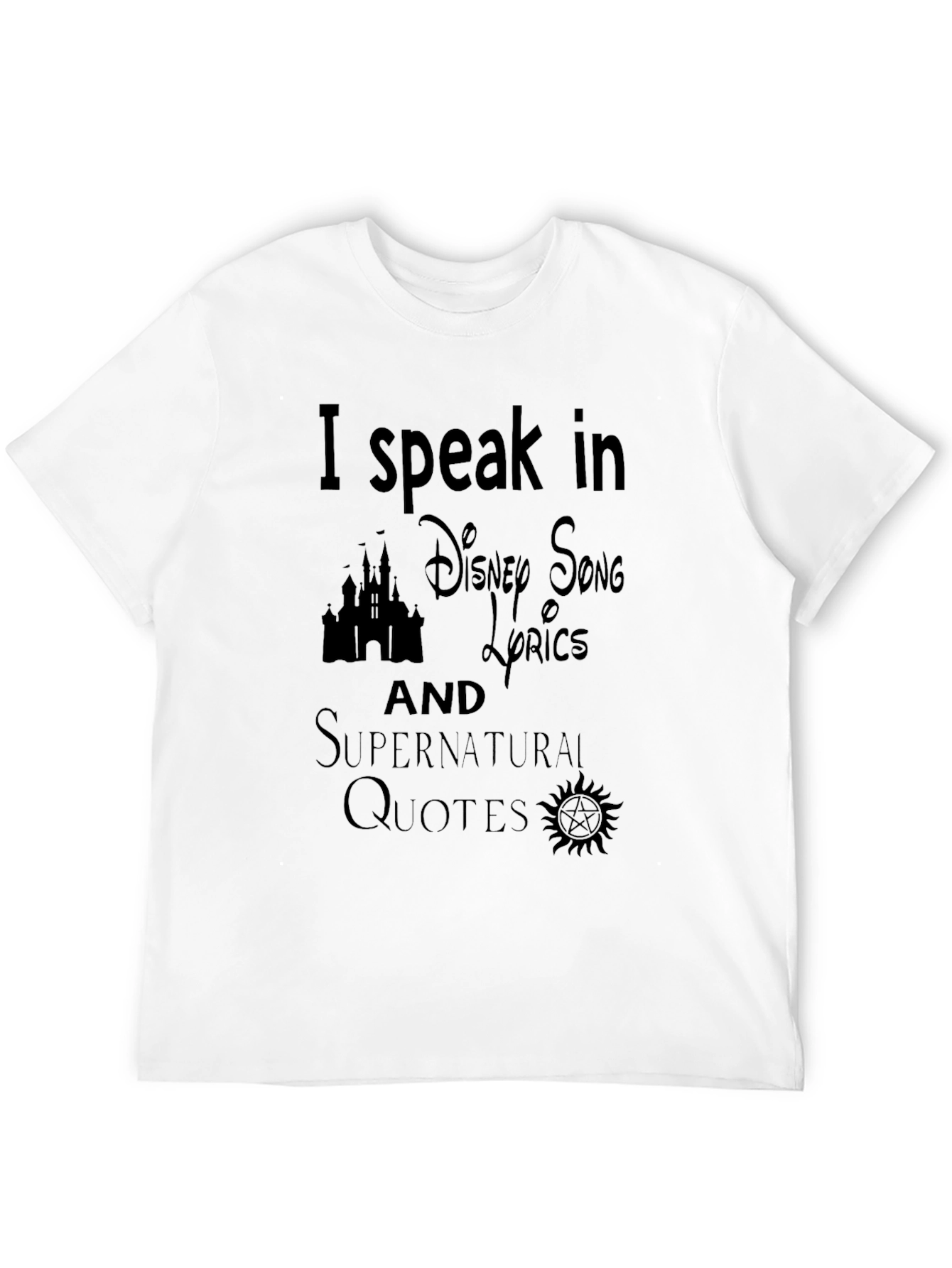 Disney & Supernatural Lyrics T-Shirt