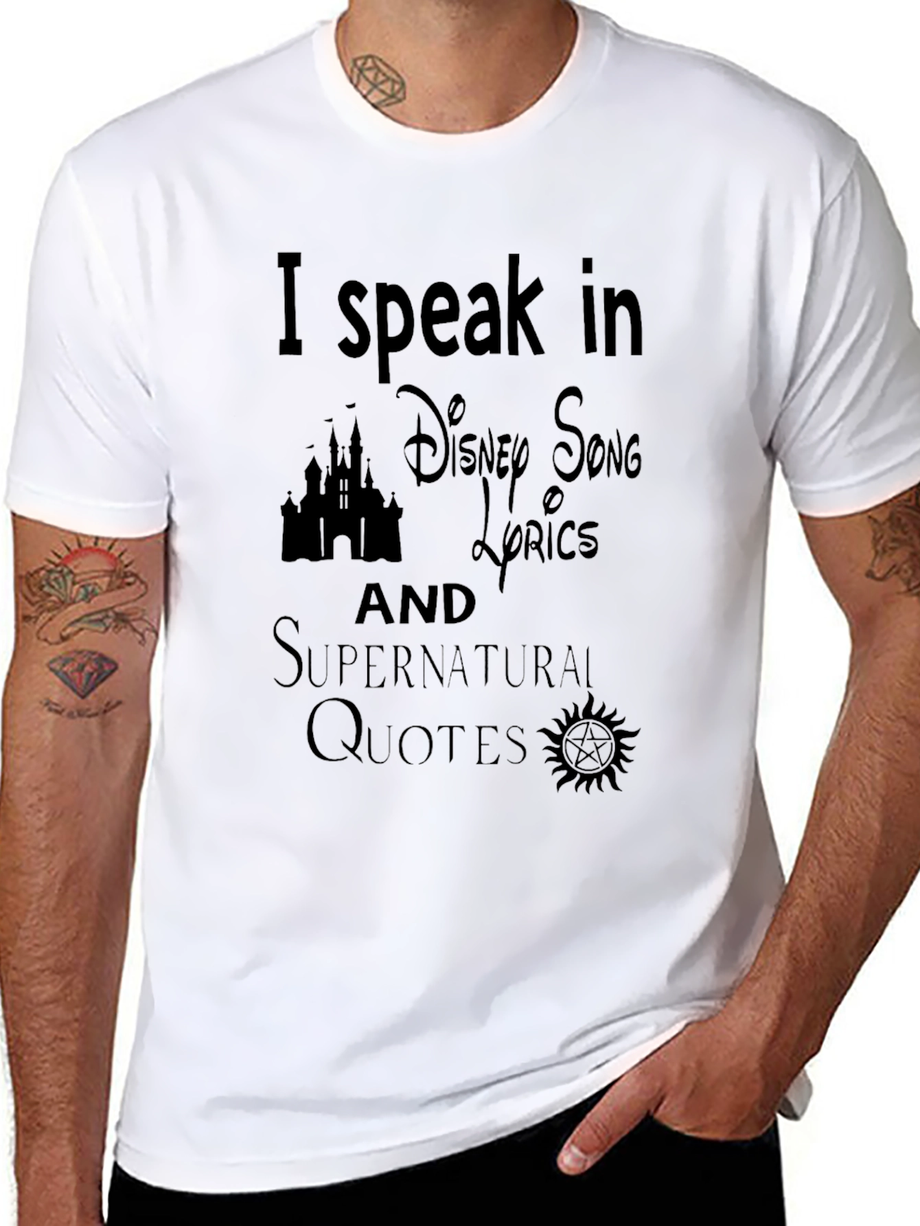 Disney & Supernatural Lyrics T-Shirt