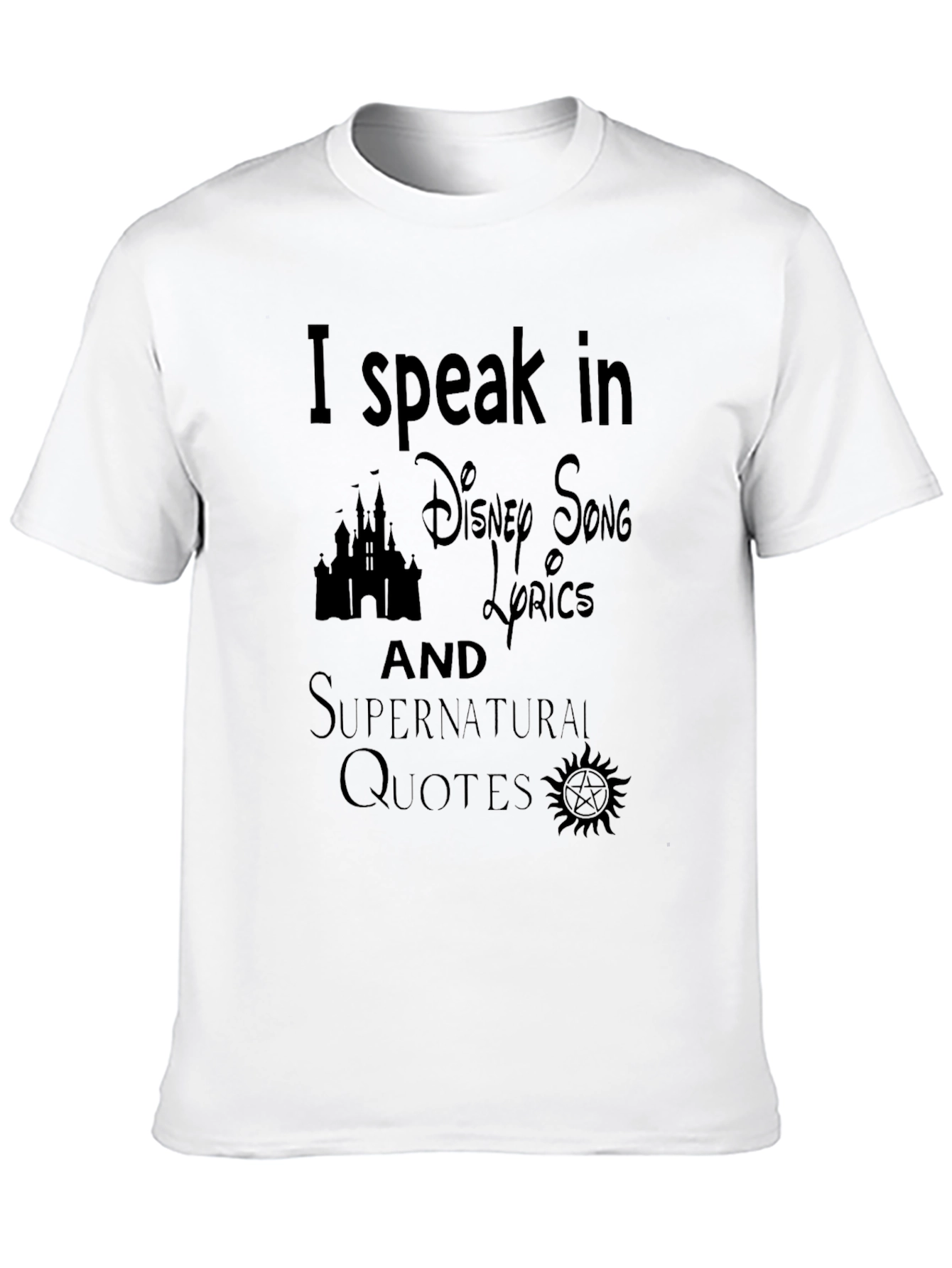 Disney & Supernatural Lyrics T-Shirt