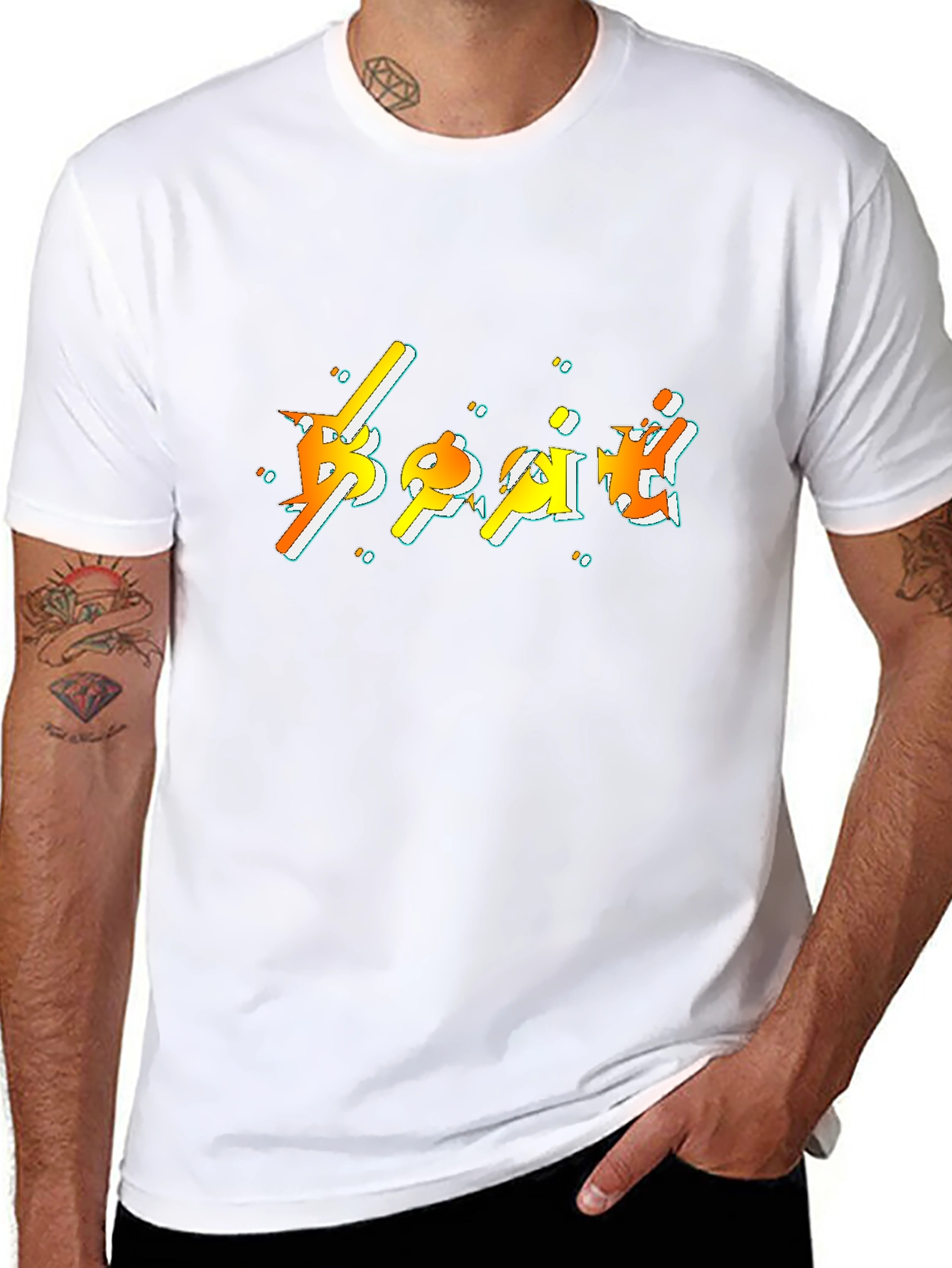 Funky Graphic Print Black T-Shirt