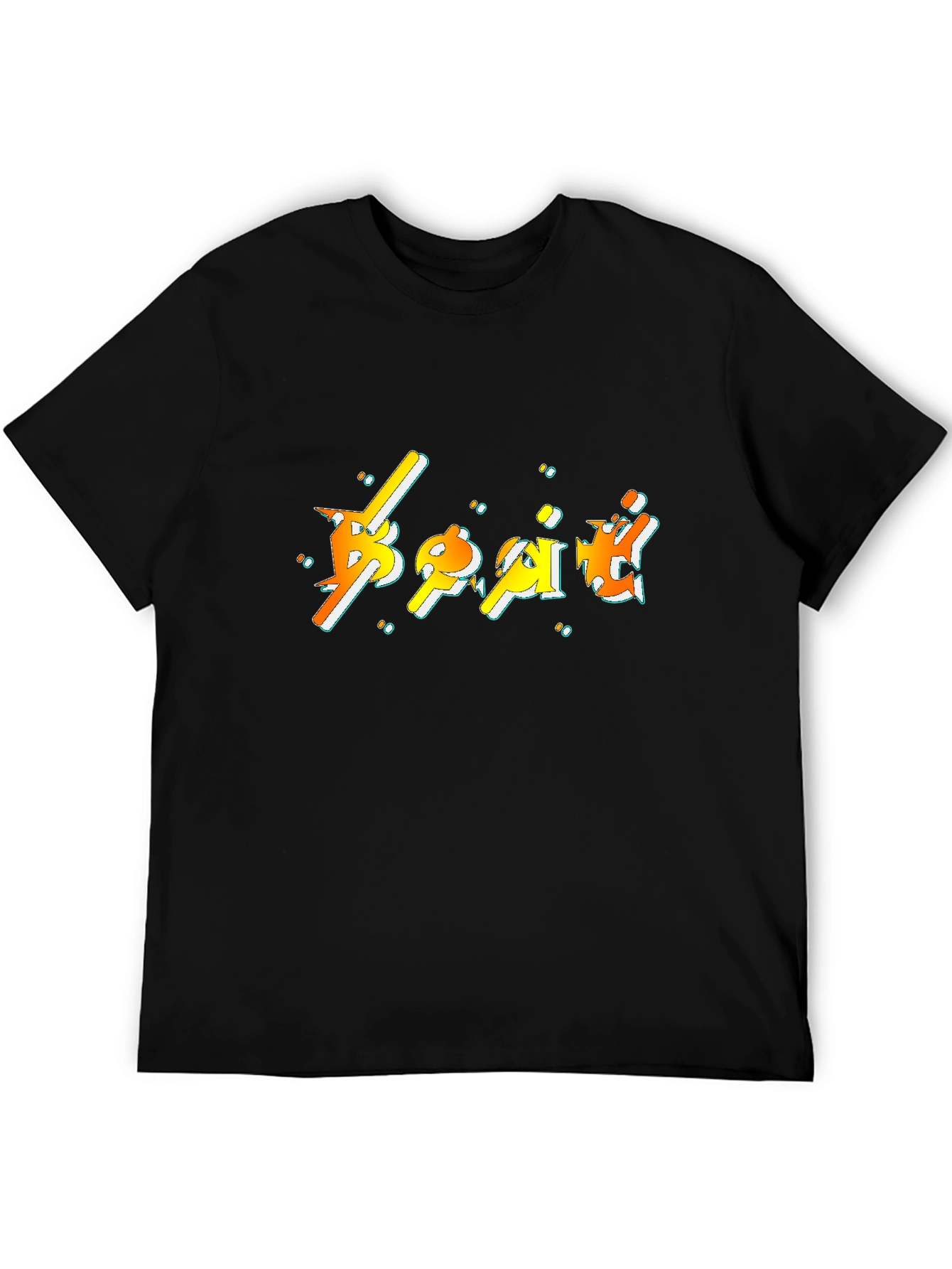 Funky Graphic Print Black T-Shirt