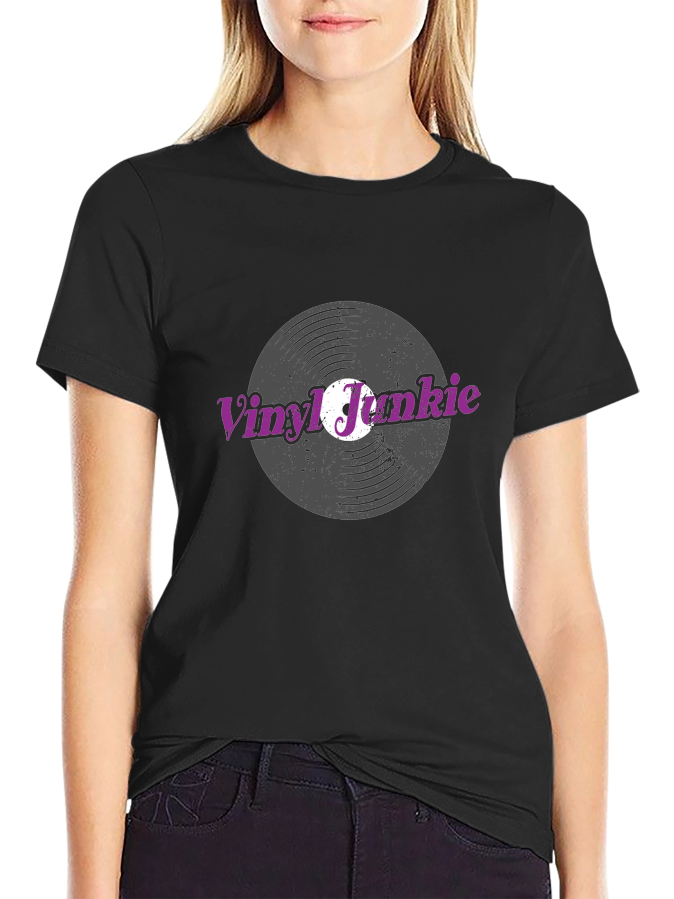 Vinyl Junkie Black T-Shirt
