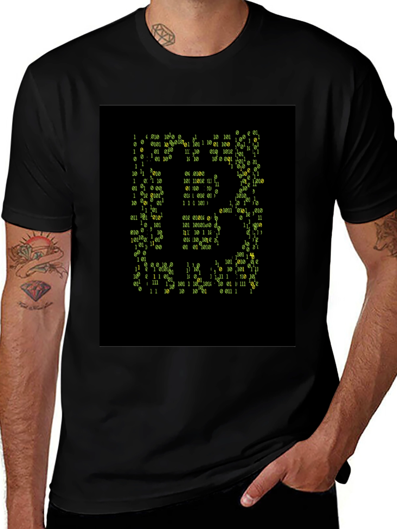 Binary Code Bitcoin T-Shirt - Crypto Tee