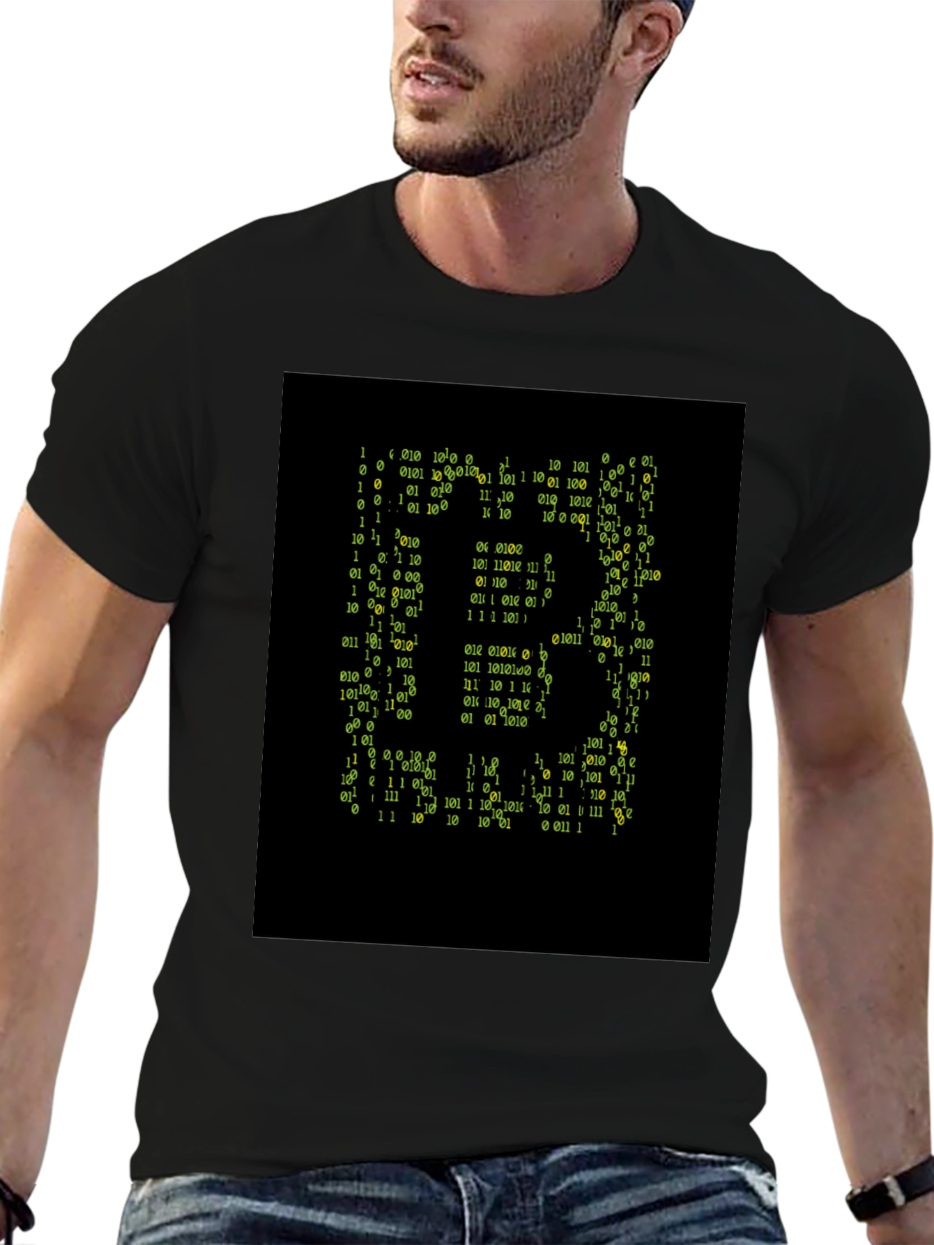 Binary Code Bitcoin T-Shirt - Crypto Tee