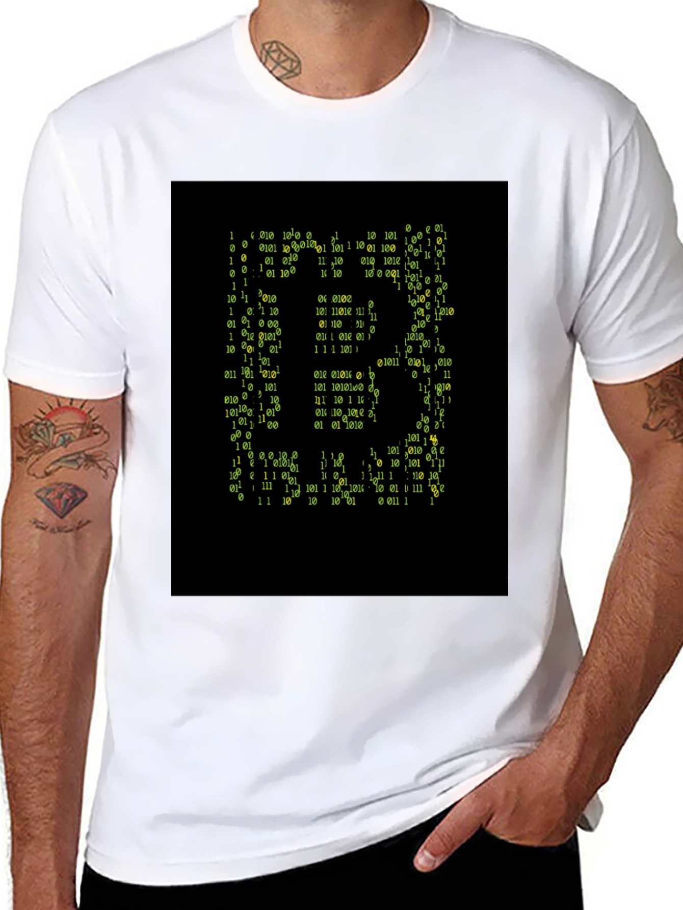 Binary Code Bitcoin T-Shirt - Crypto Tee