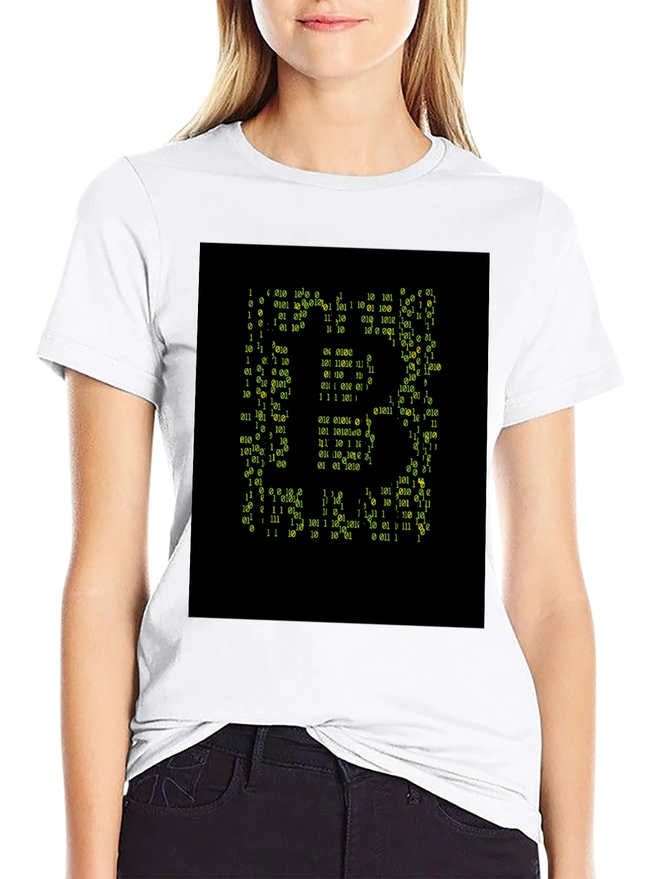Binary Code Bitcoin T-Shirt - Crypto Tee