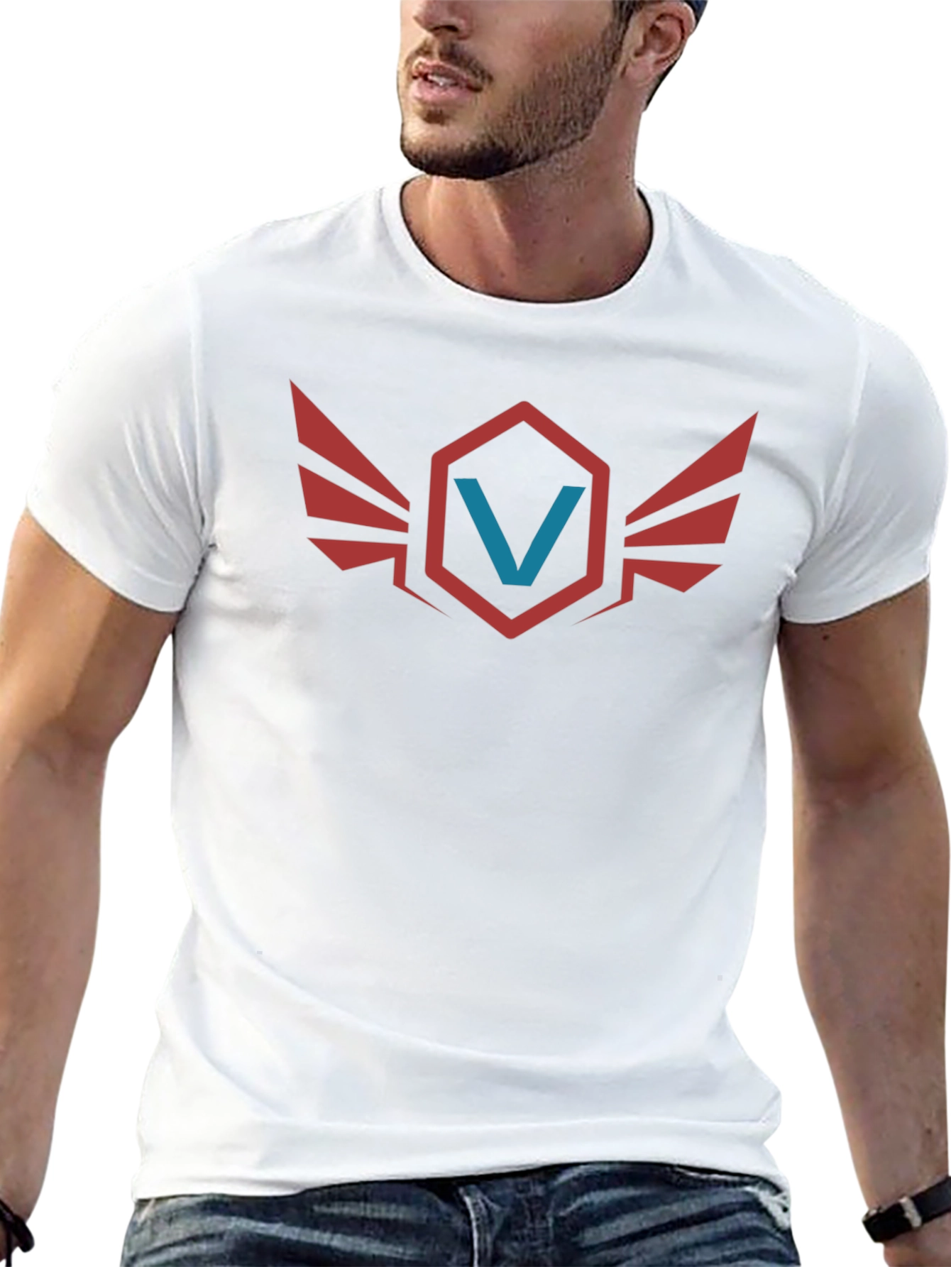 Winged Hexagon V Graphic T-Shirt
