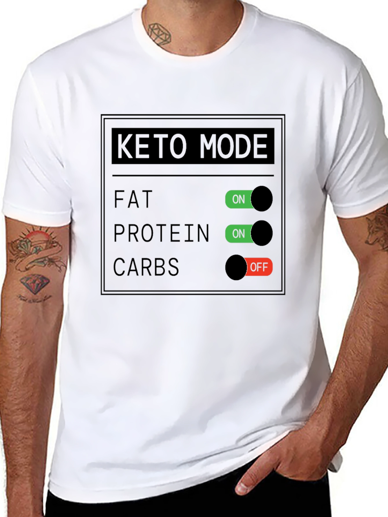 Keto Mode On/Off Graphic T-Shirt