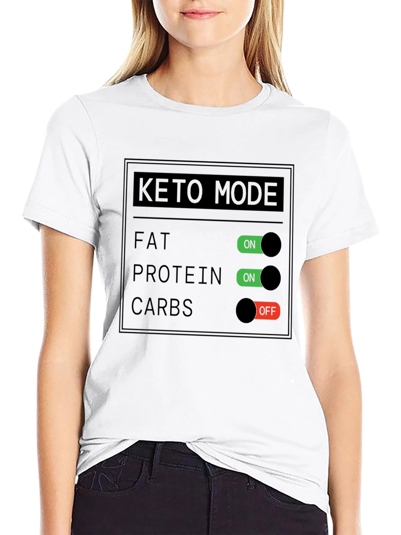 Keto Mode On/Off Graphic T-Shirt