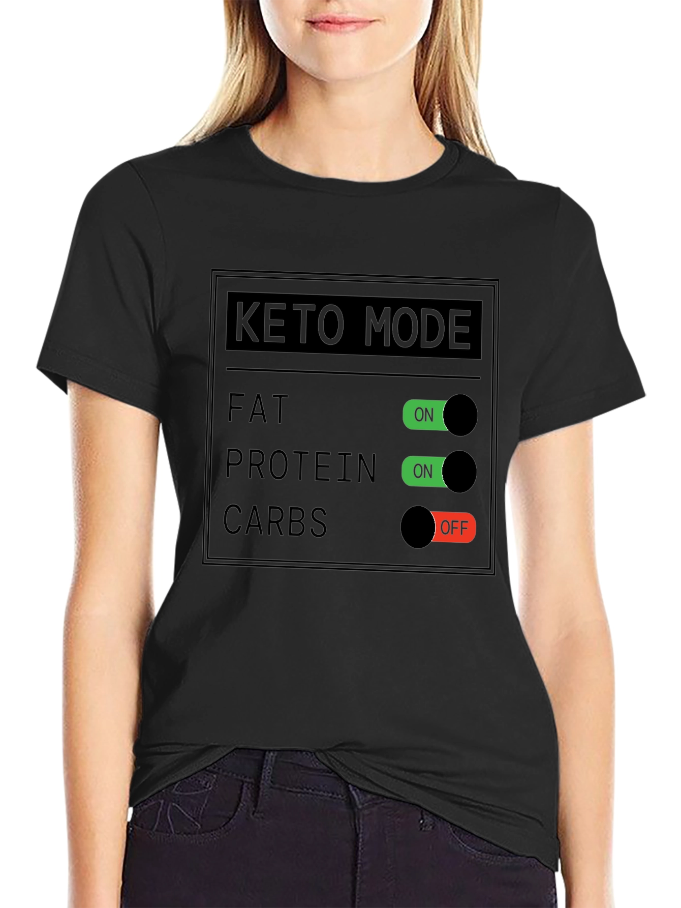 Keto Mode On/Off Graphic T-Shirt