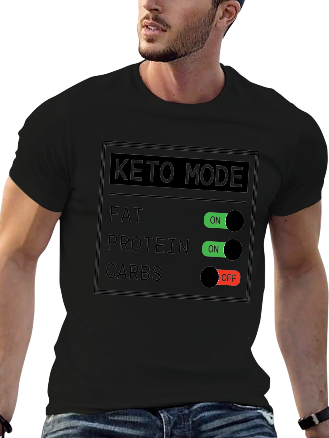Keto Mode On/Off Graphic T-Shirt