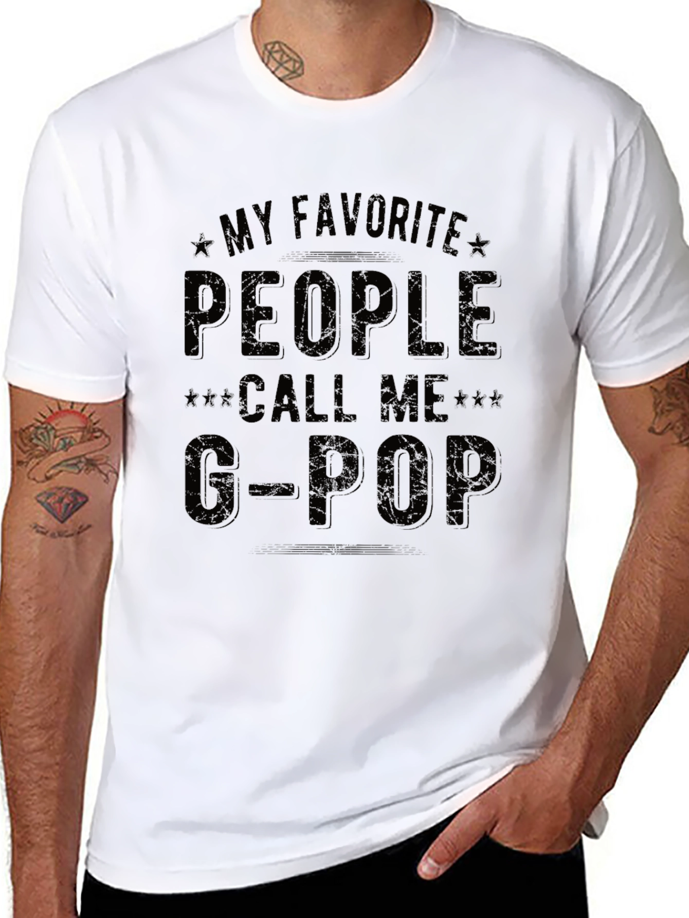 My Favorite People Call Me G-Pop Black T-Shirt