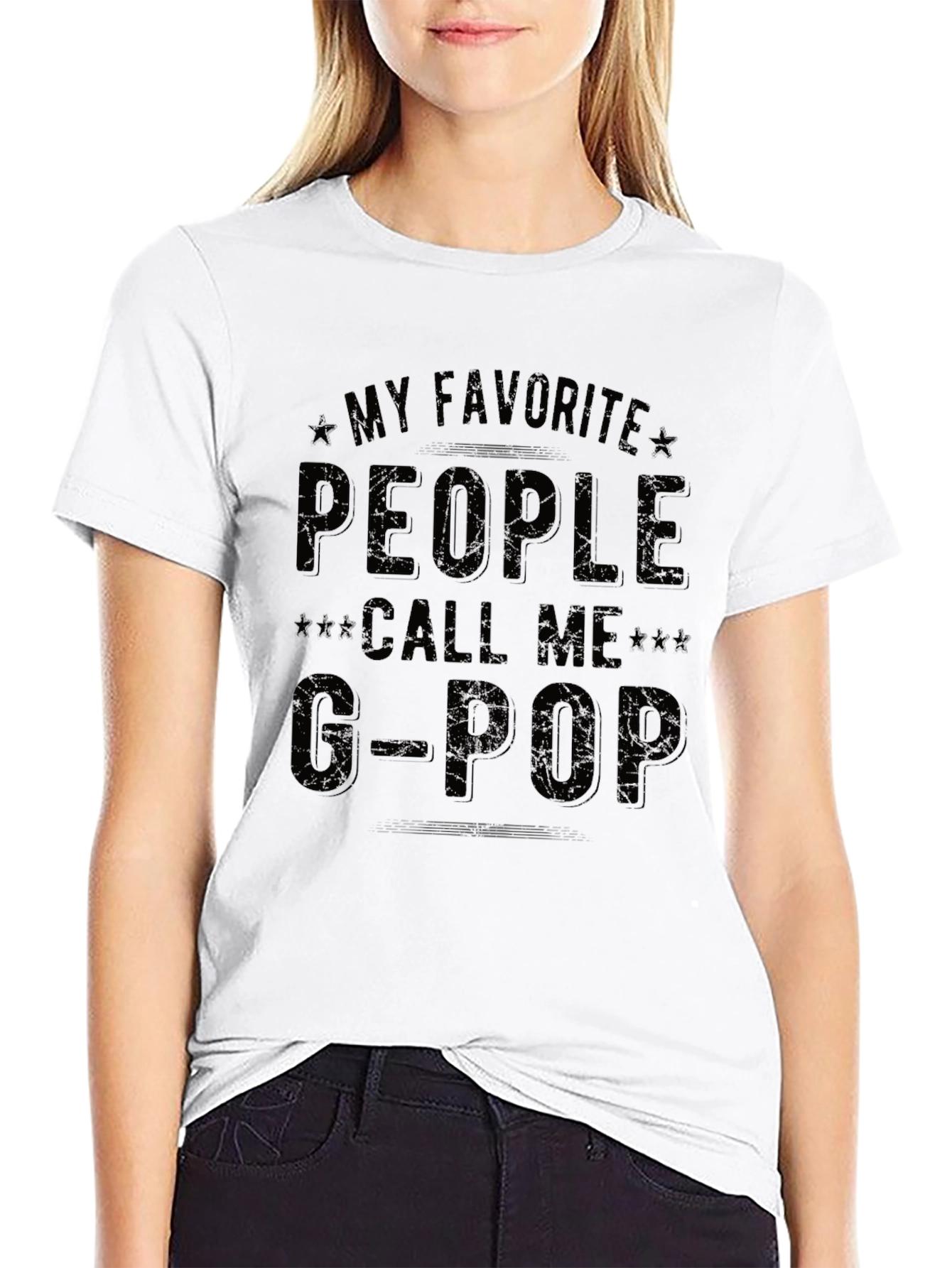 My Favorite People Call Me G-Pop Black T-Shirt