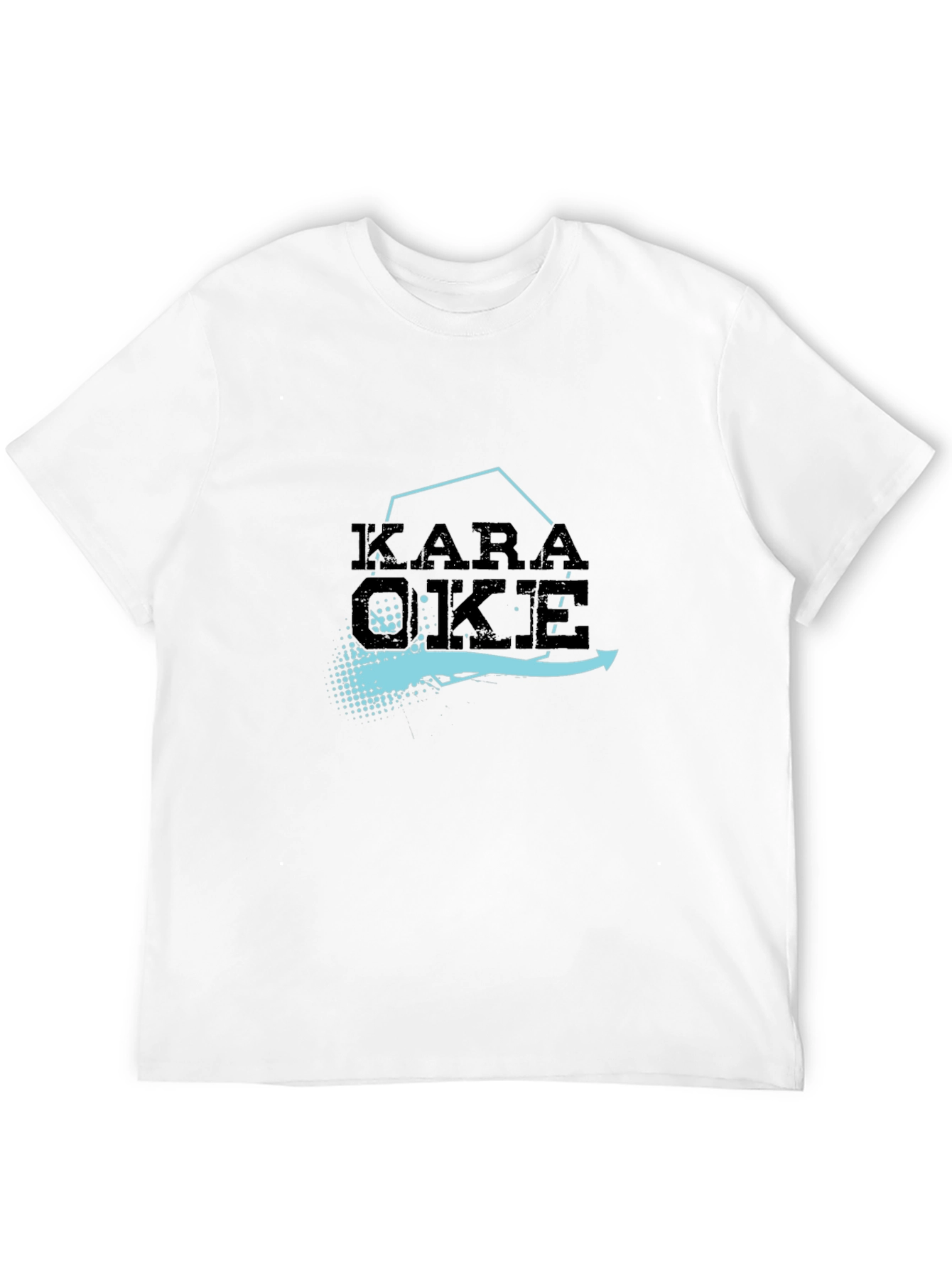 Karaoke Graphic Tee - Black Cotton Blend T-Shirt