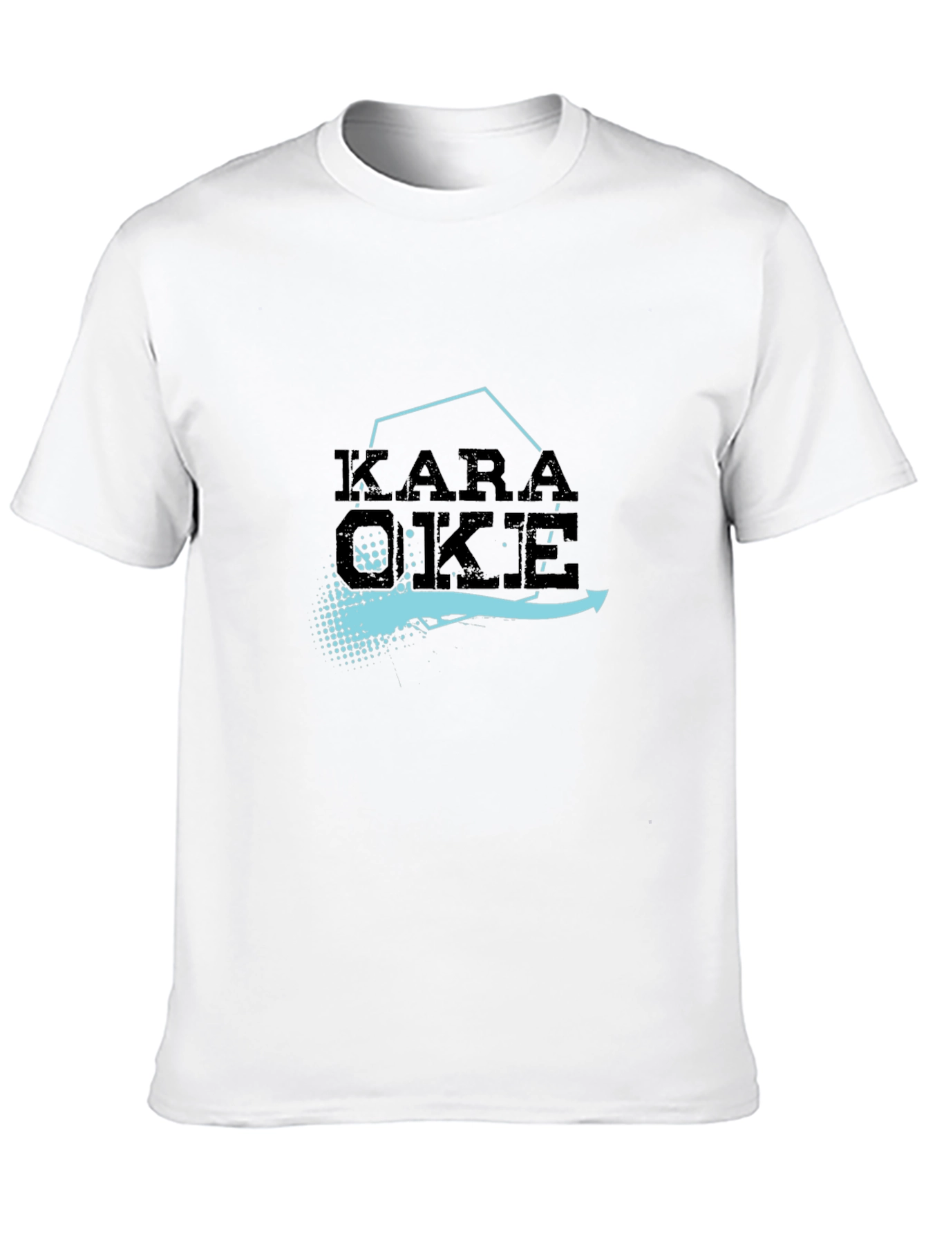 Karaoke Graphic Tee - Black Cotton Blend T-Shirt