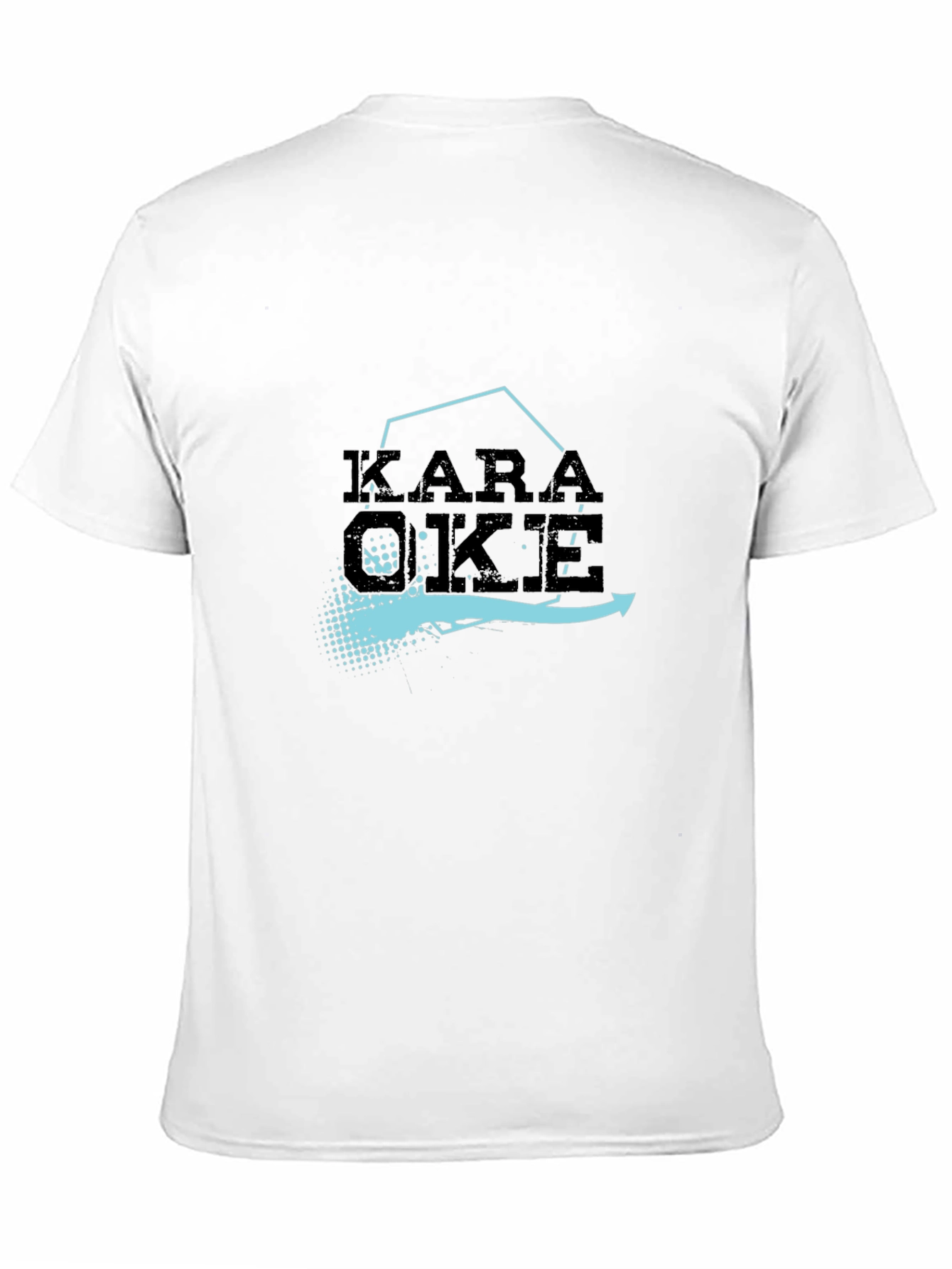 Karaoke Graphic Tee - Black Cotton Blend T-Shirt