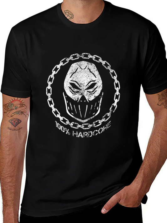 100% Hardcore Mask Graphic Tee - Black