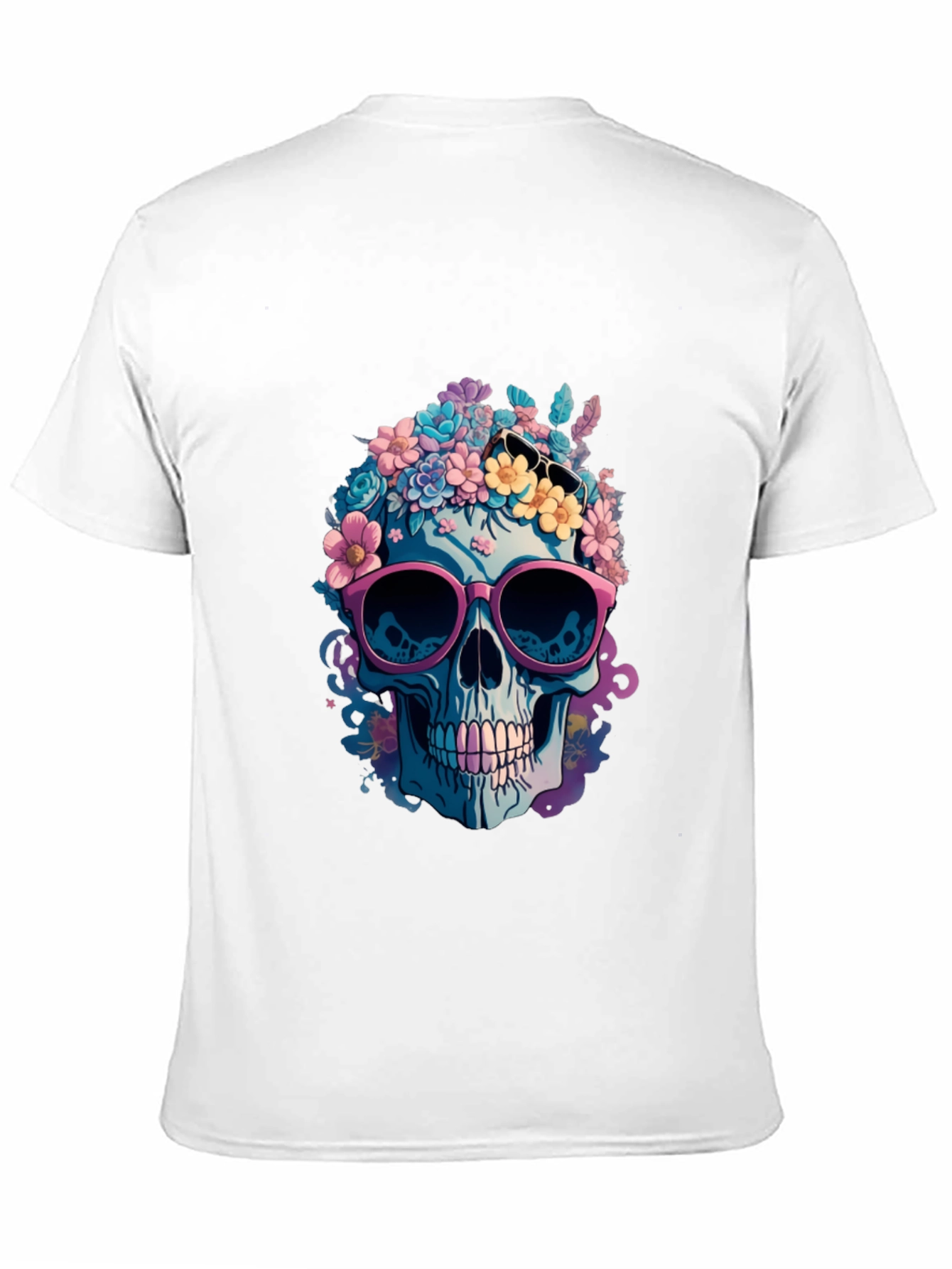 Floral Skull Graphic T-Shirt