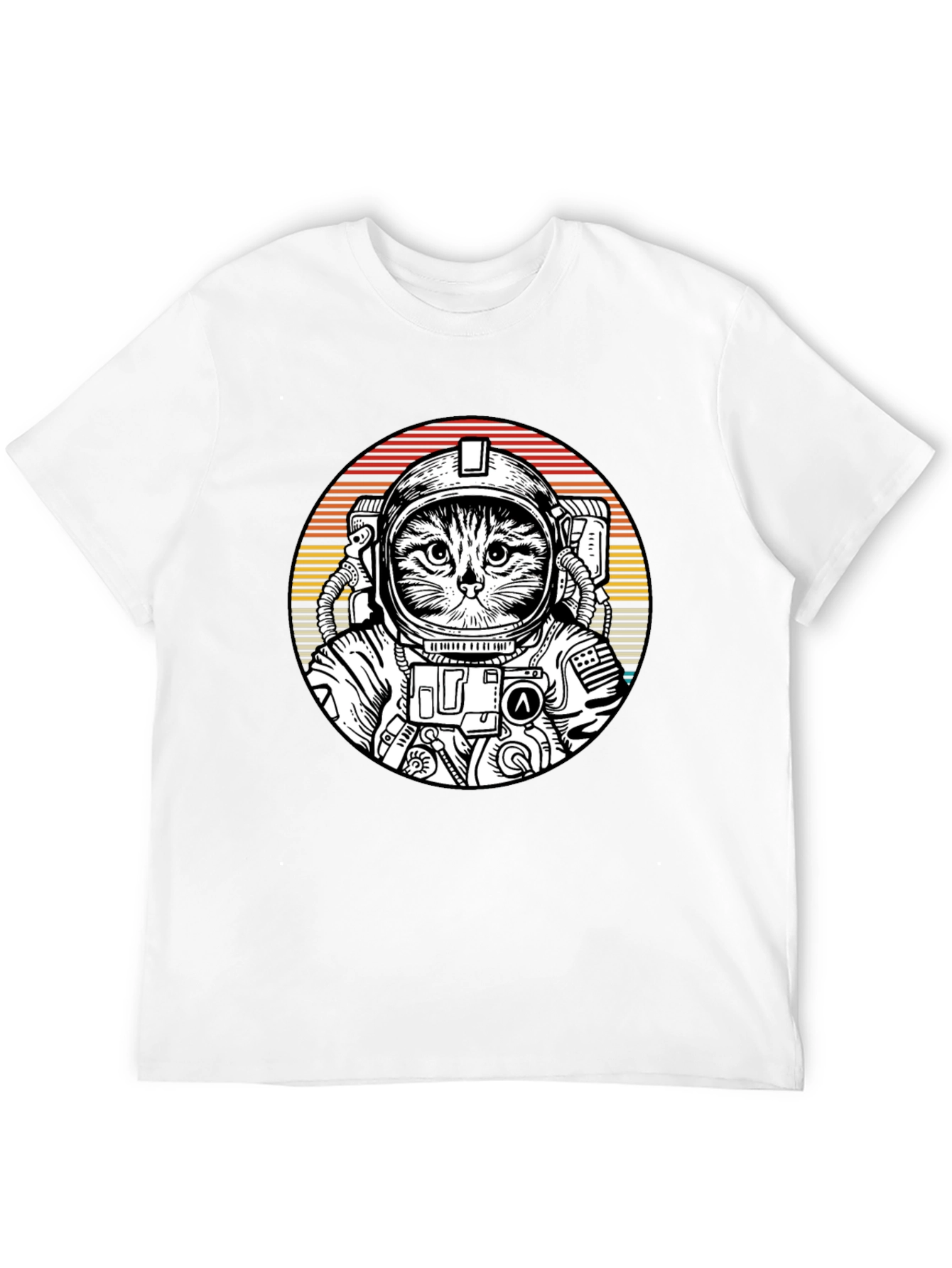 Cat Astronaut Graphic Tee - Space Kitty T-Shirt