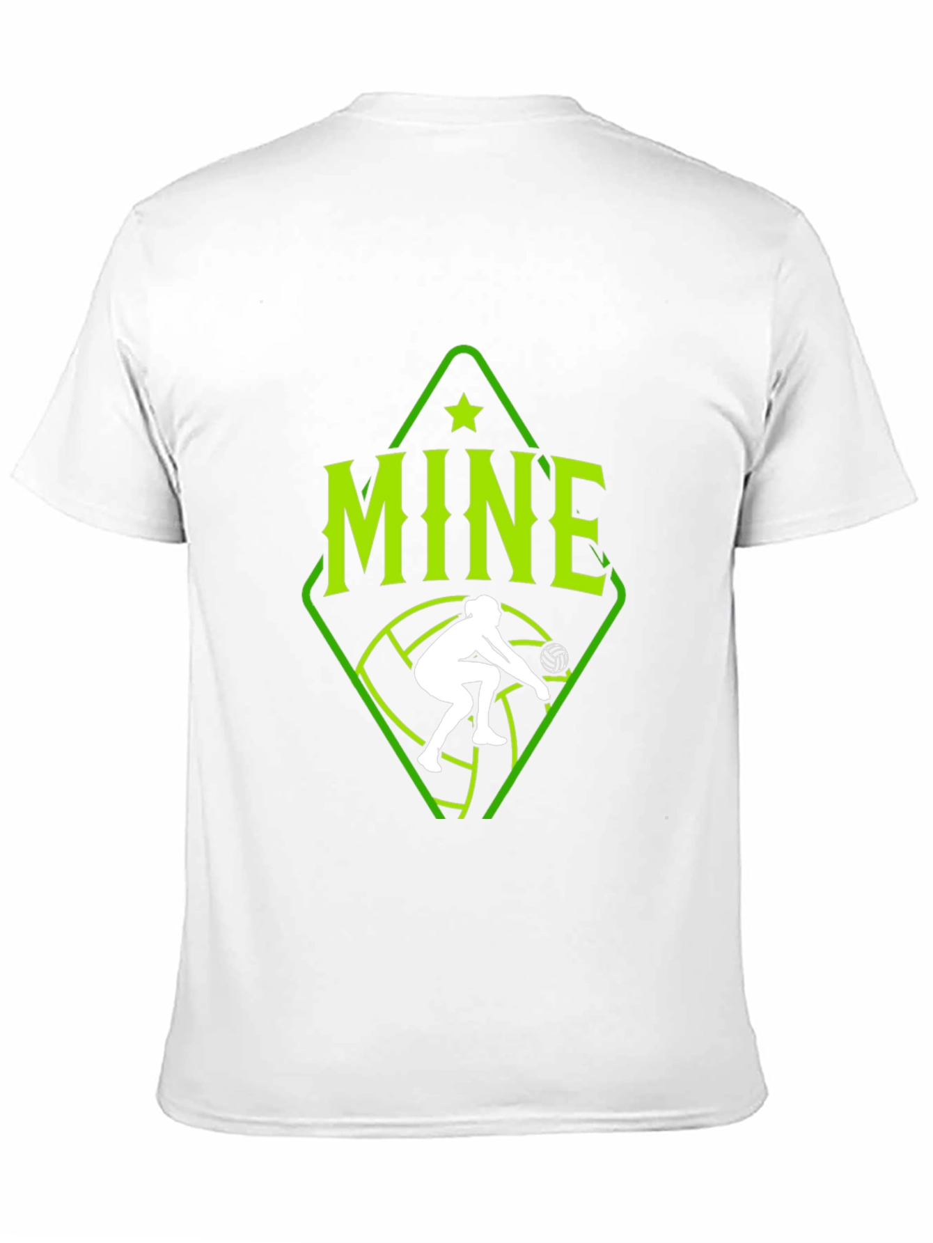 Volleyball Player Mine Graphic Tee - Black