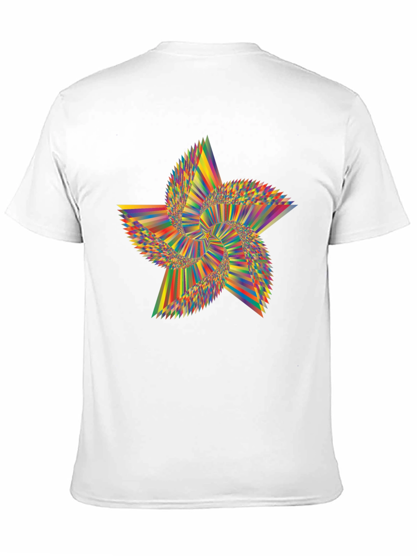 Abstract Starburst Graphic Tee - Modern Mens Black T-Shirt