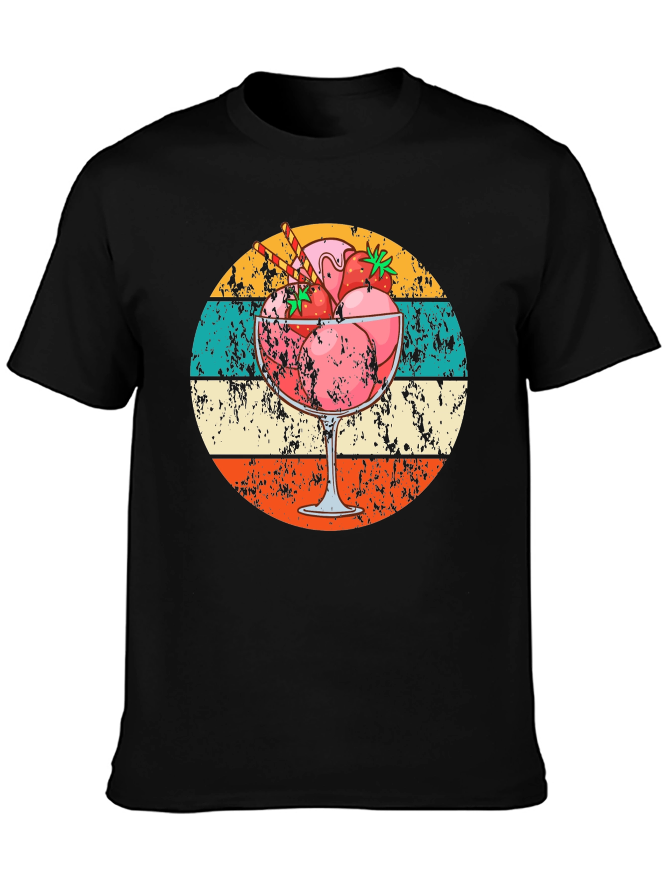 Retro Strawberry Sundae Graphic Tee