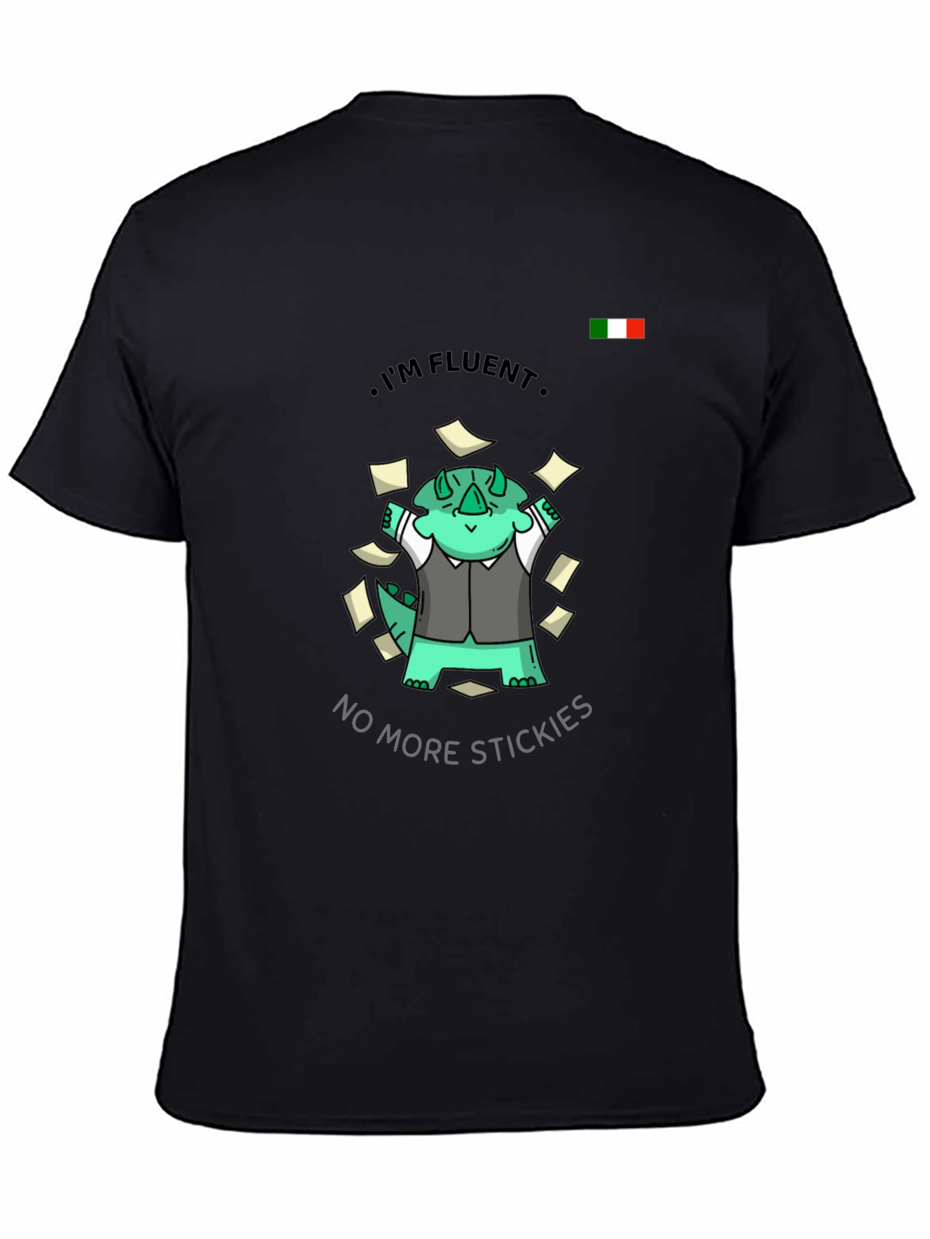 Fluent Dino T-Shirt - No More Stickies!