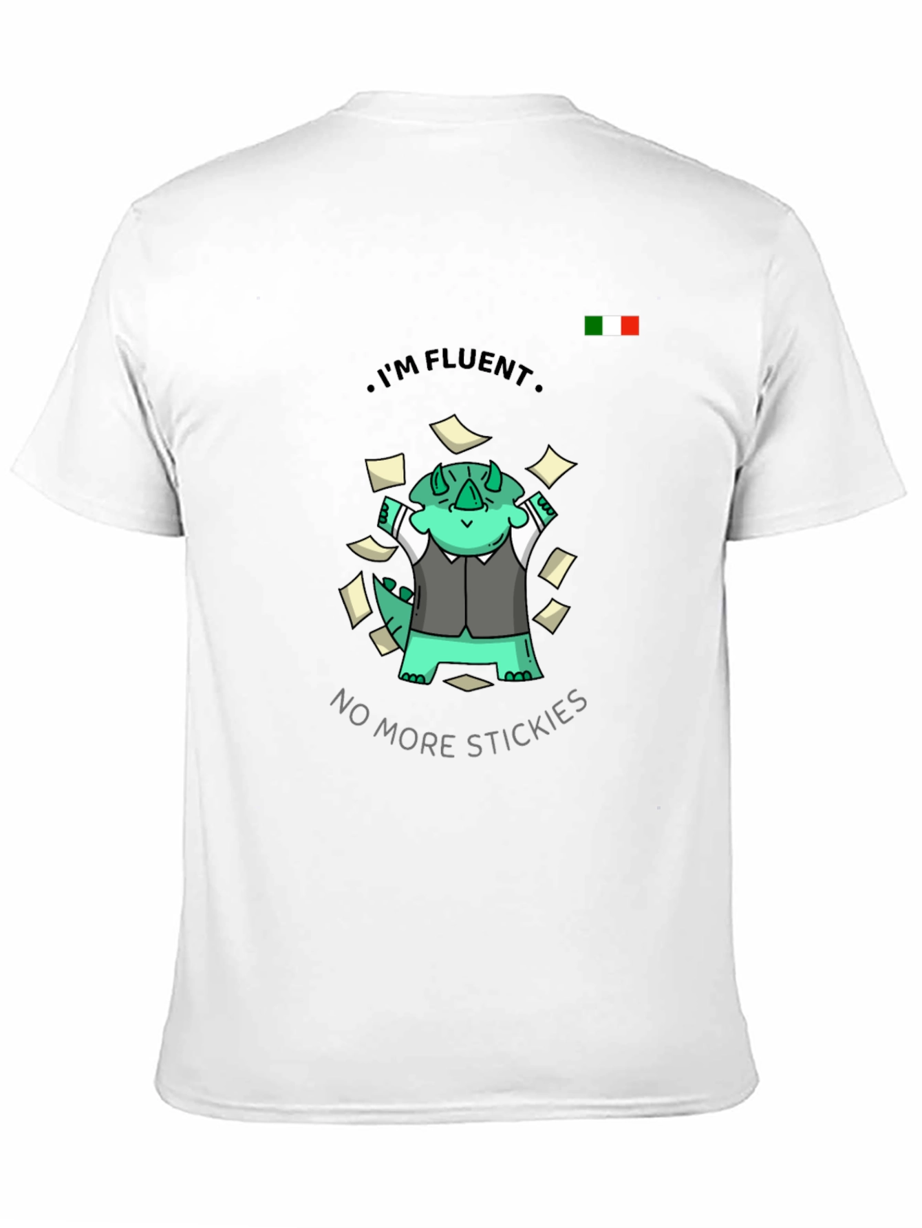 Fluent Dino T-Shirt - No More Stickies!
