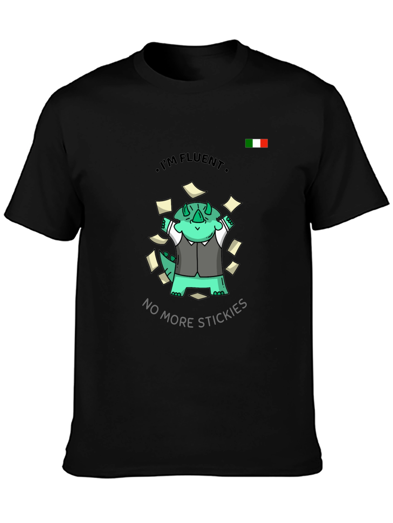 Fluent Dino T-Shirt - No More Stickies!