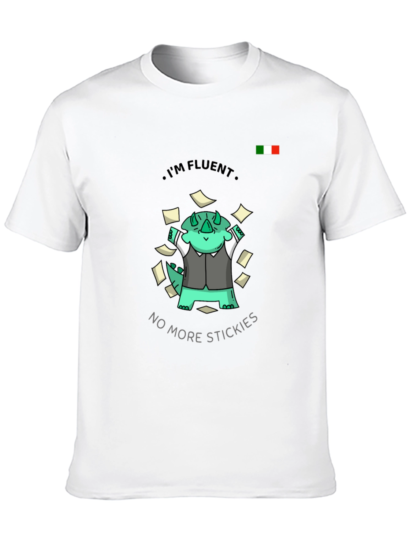 Fluent Dino T-Shirt - No More Stickies!