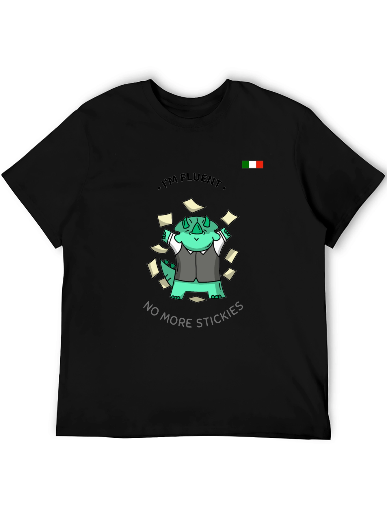 Fluent Dino T-Shirt - No More Stickies!