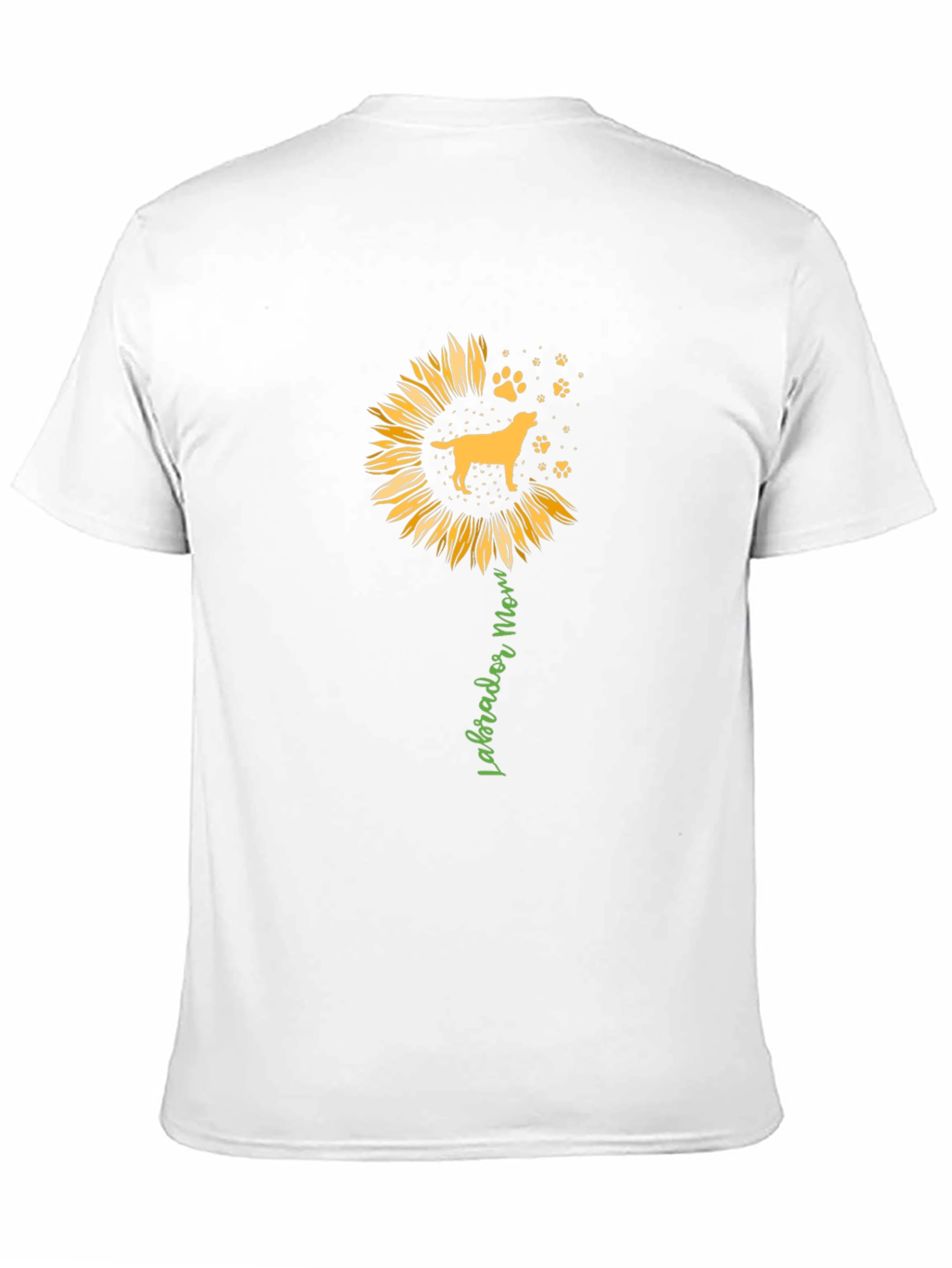 Labrador Mom Sunflower Graphic T-Shirt