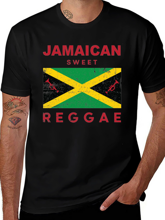 Jamaican Sweet Reggae Graphic Tee - Black