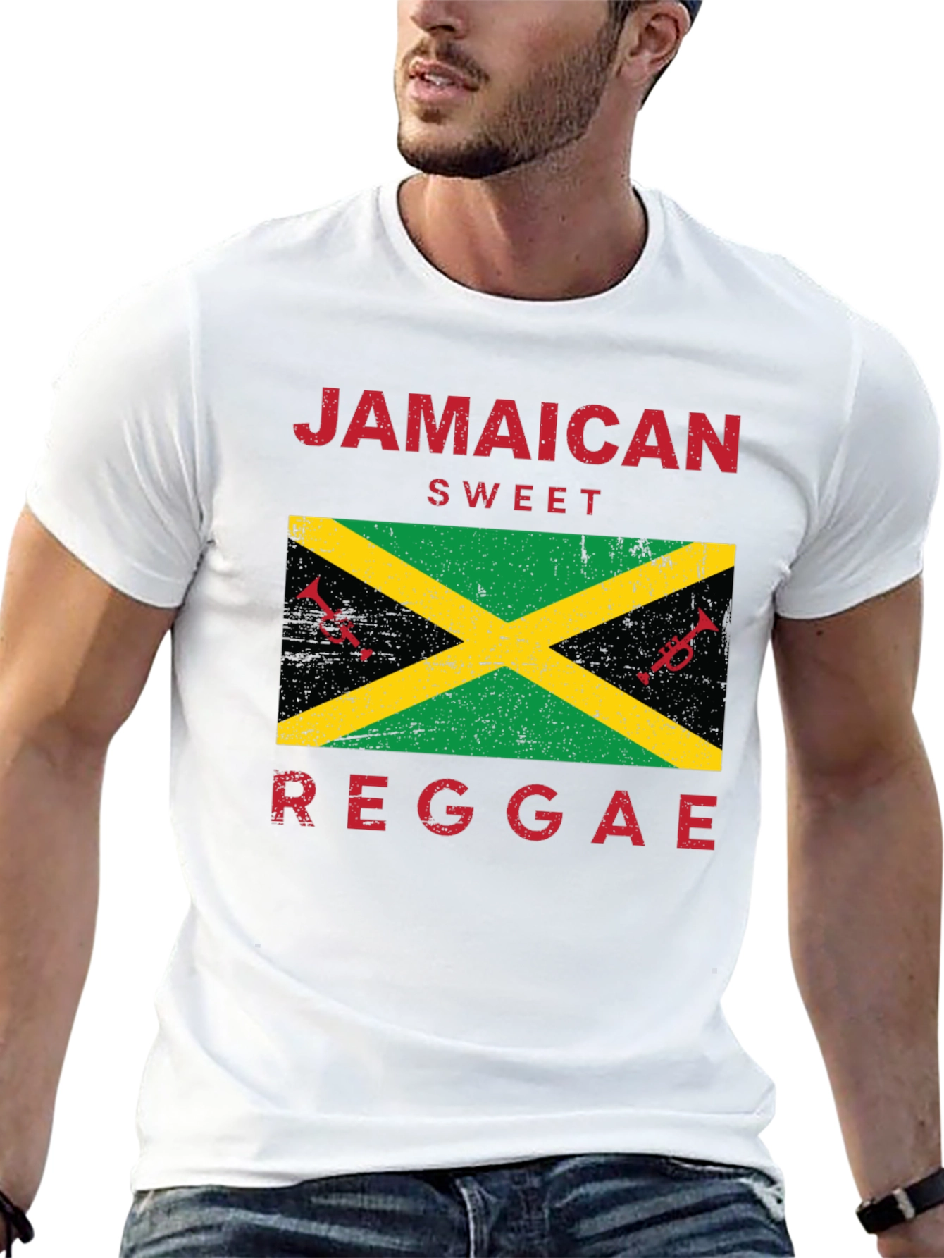 Jamaican Sweet Reggae Graphic Tee - Black