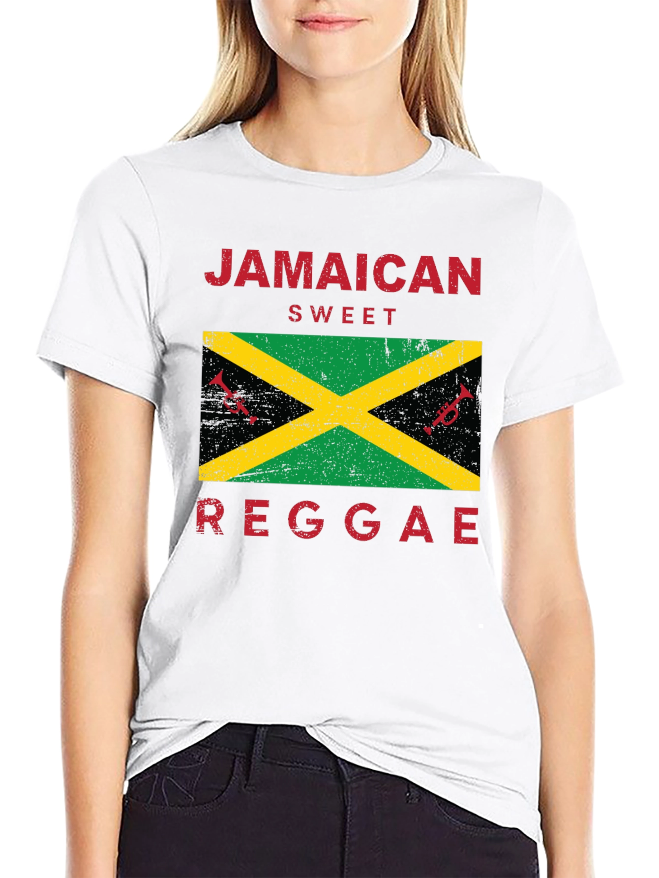 Jamaican Sweet Reggae Graphic Tee - Black