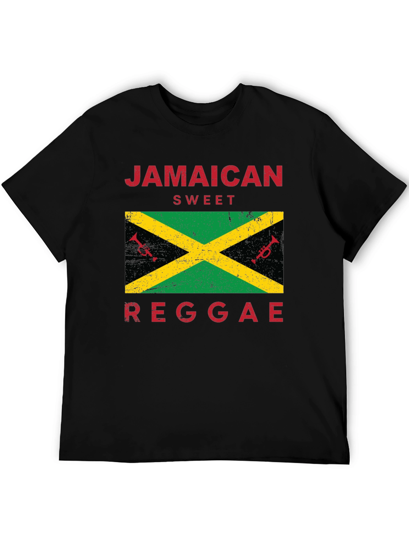 Jamaican Sweet Reggae Graphic Tee - Black
