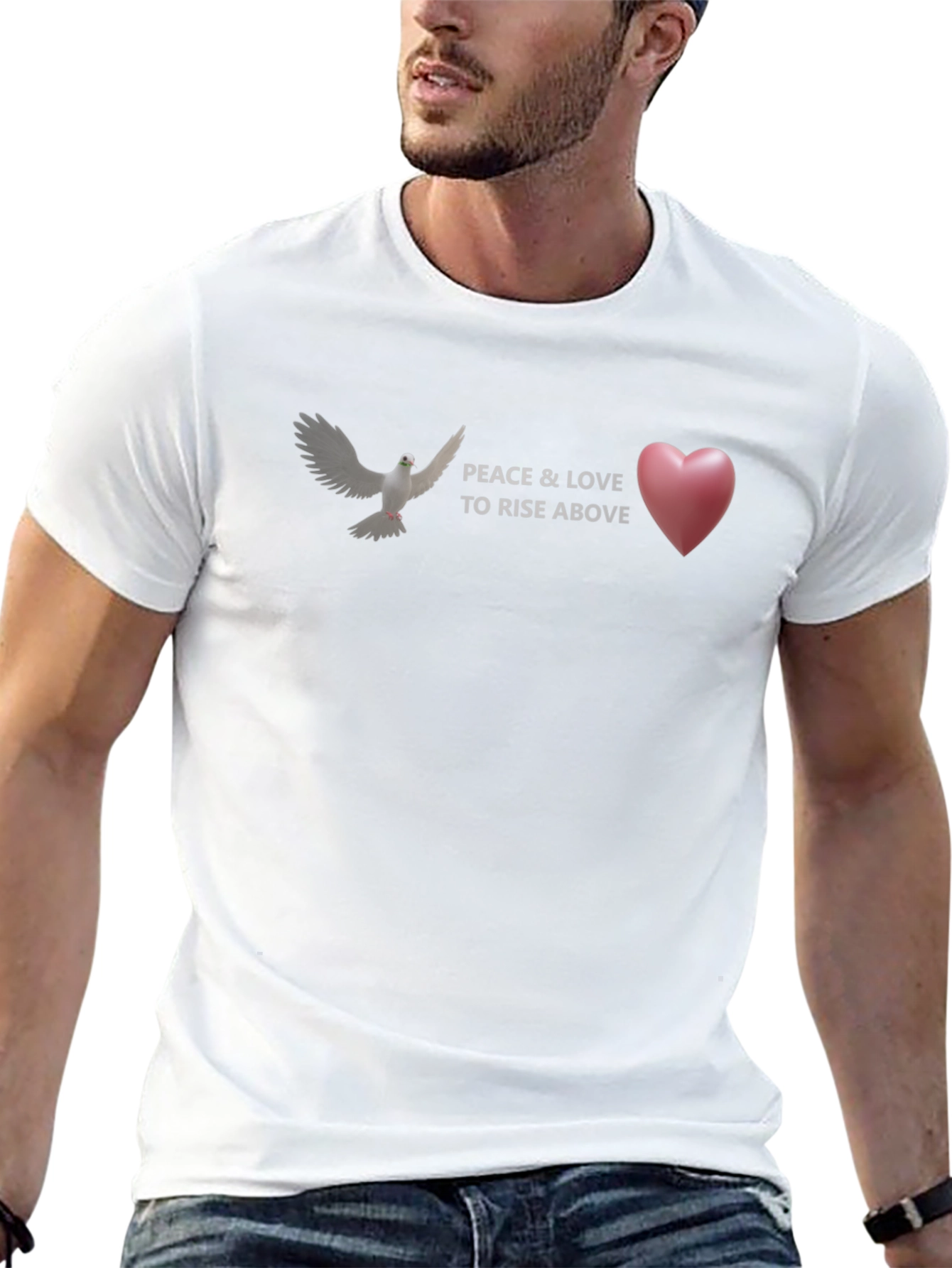 Peace & Love Graphic T-Shirt - Rise Above