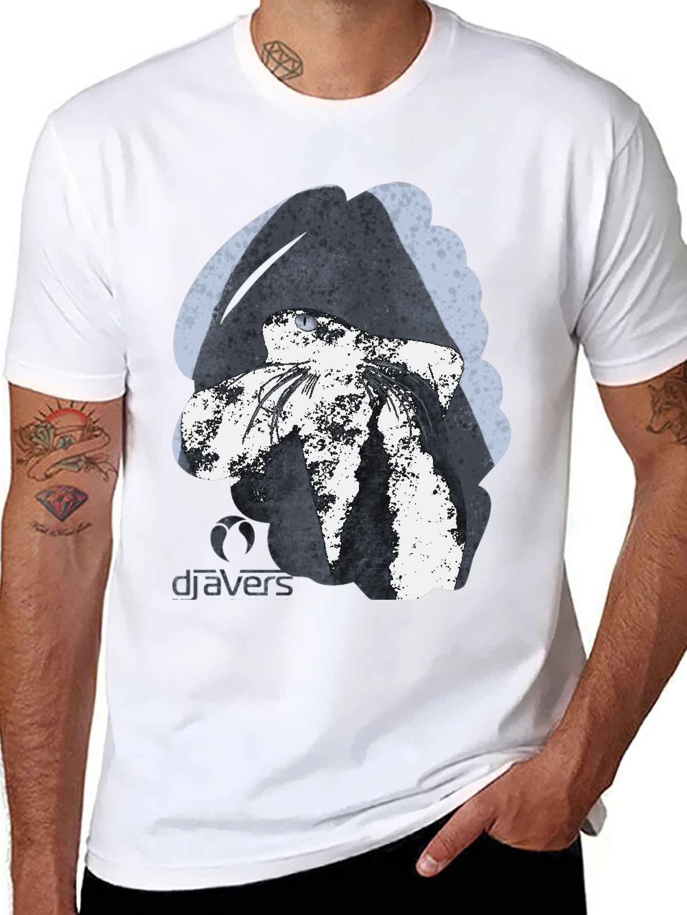 DJAVERS Black Graphic Print T-Shirt
