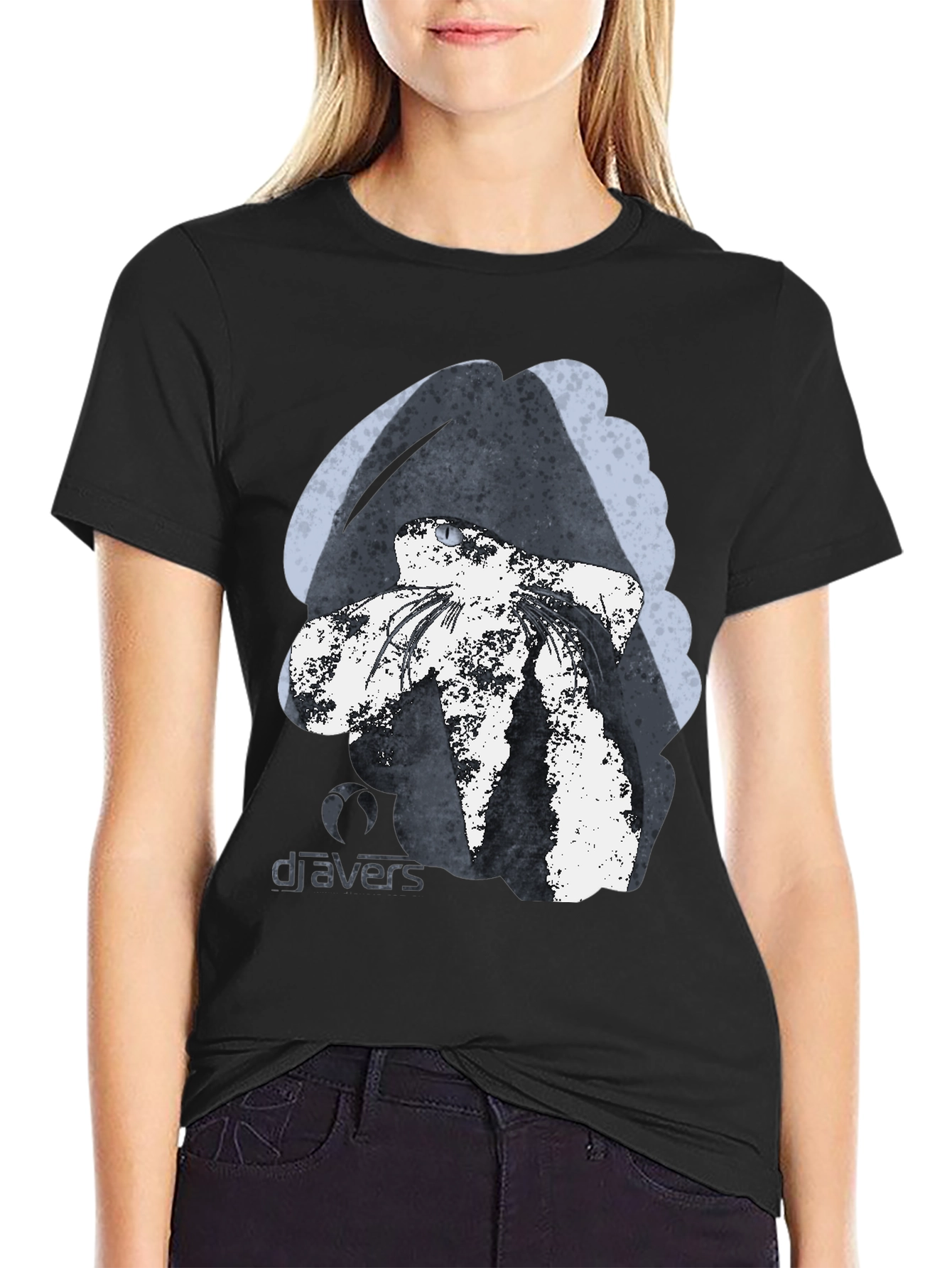 DJAVERS Black Graphic Print T-Shirt