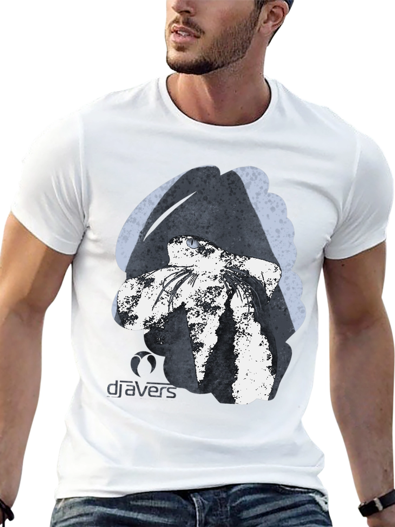 DJAVERS Black Graphic Print T-Shirt