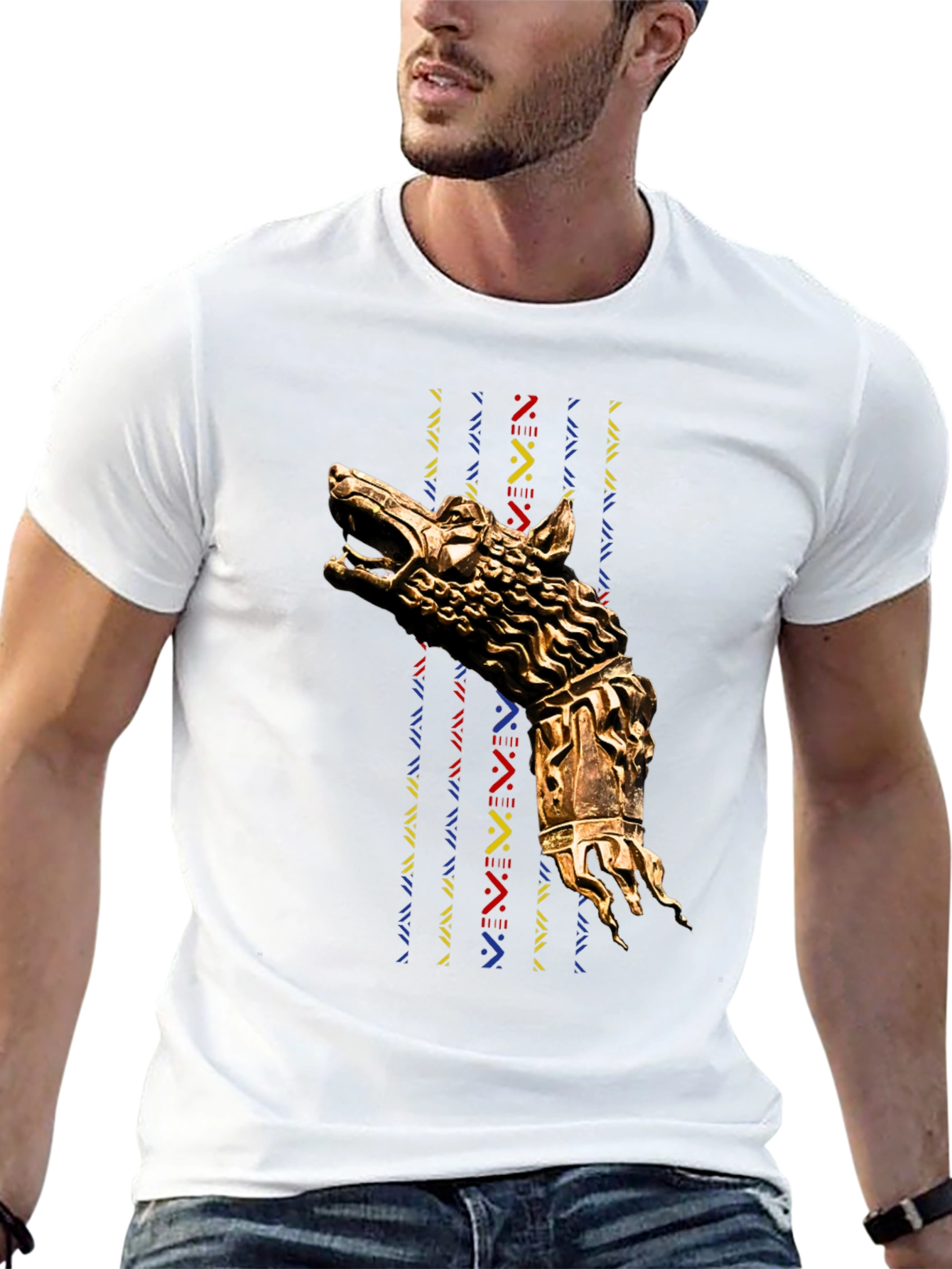 Wolf Head Graphic Black T-Shirt