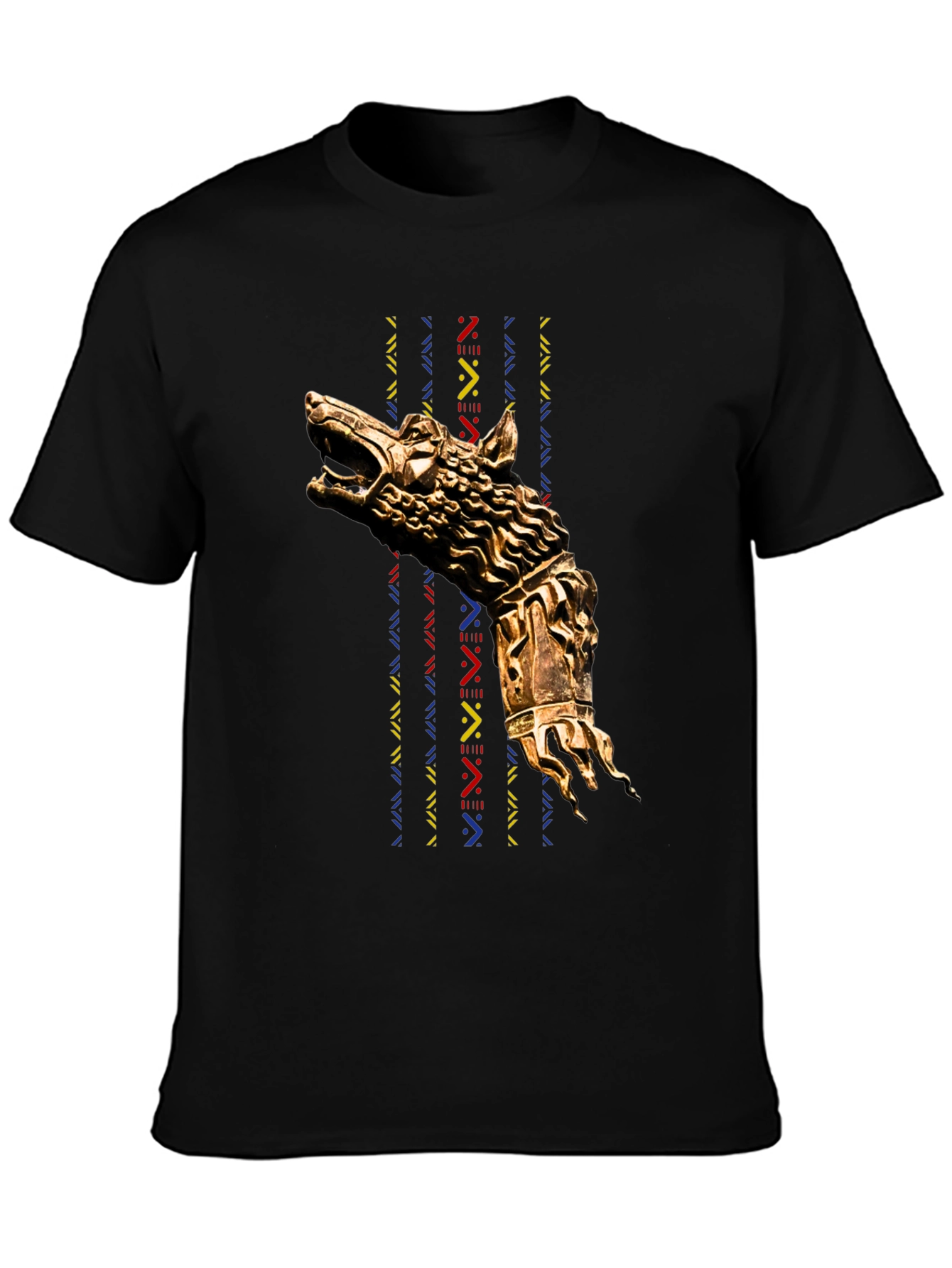 Wolf Head Graphic Black T-Shirt