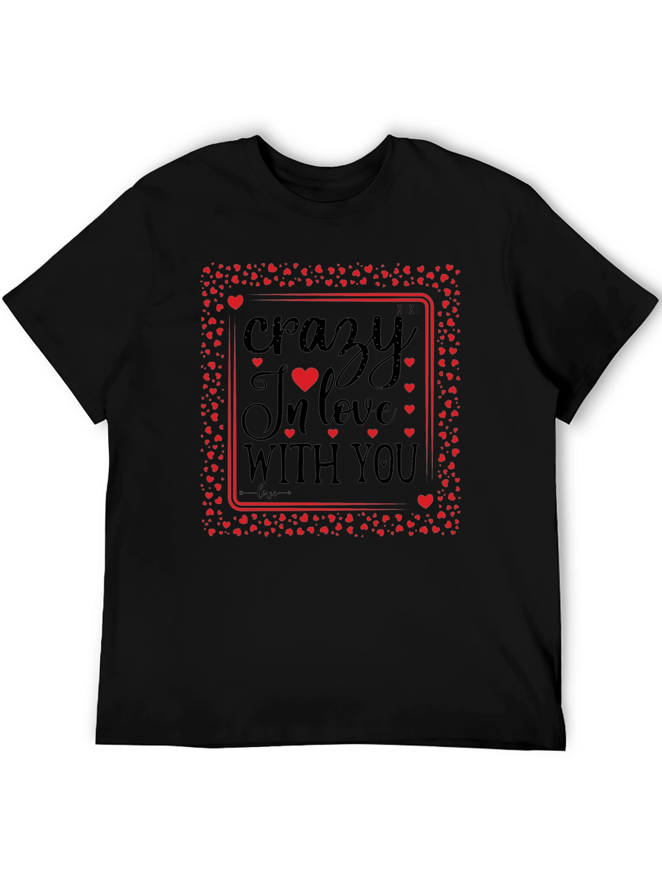 Crazy In Love With You Black Graphic Tee