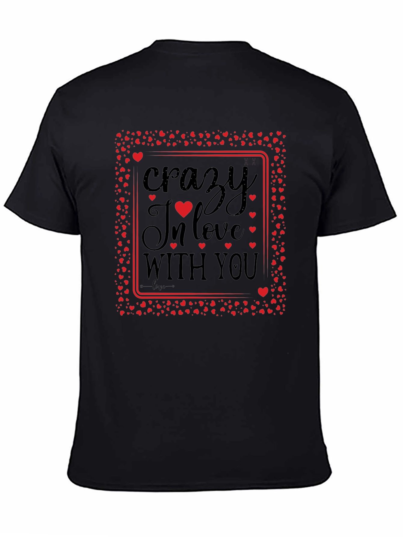 Crazy In Love With You Black Graphic Tee