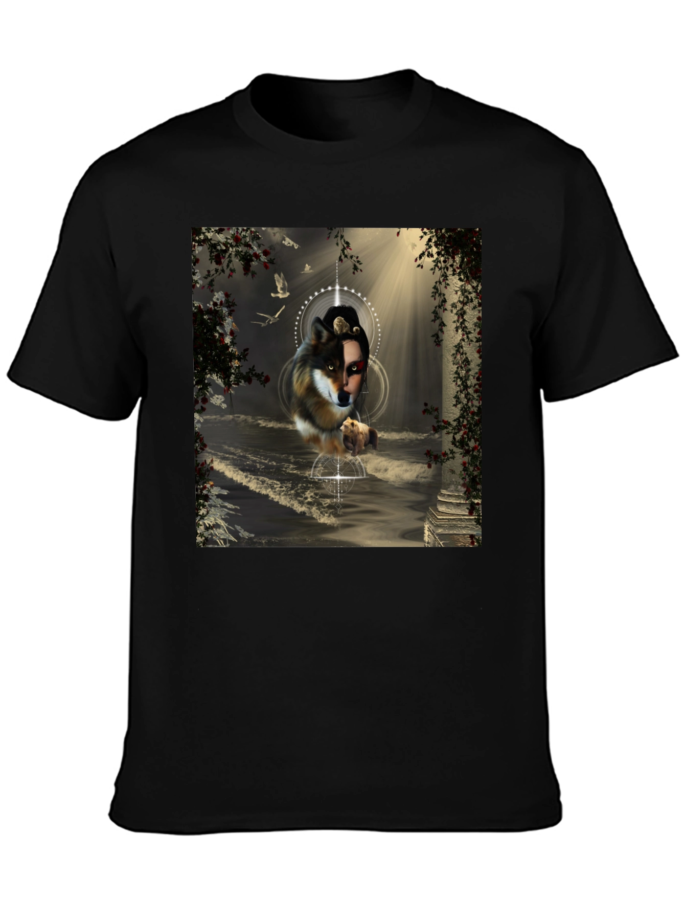 Wolf Spirit Graphic Tee - Unique Art Design