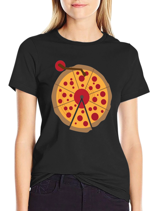 Pizza Turntable Graphic Tee - DJ Foodie T-Shirt