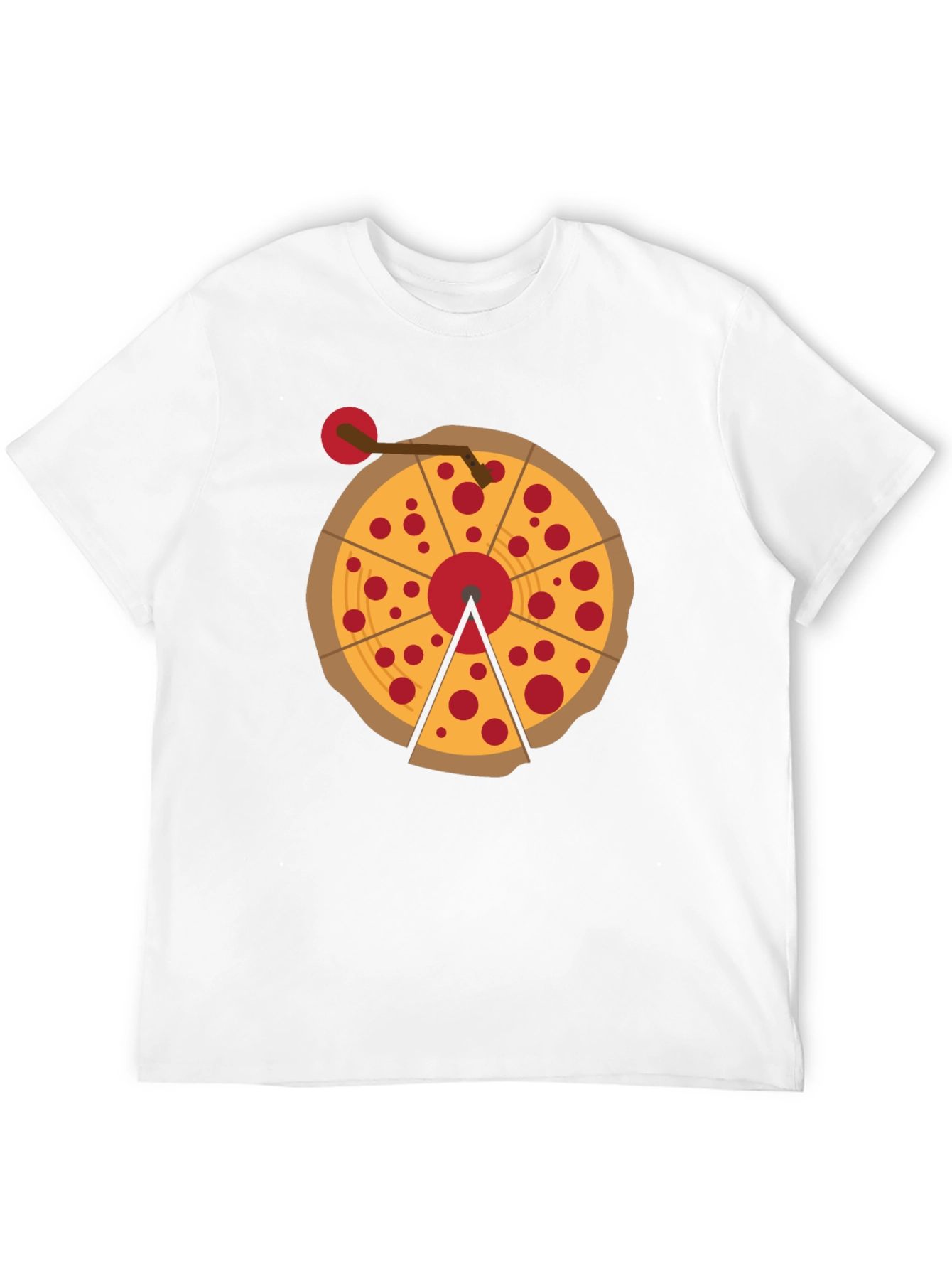 Pizza Turntable Graphic Tee - DJ Foodie T-Shirt
