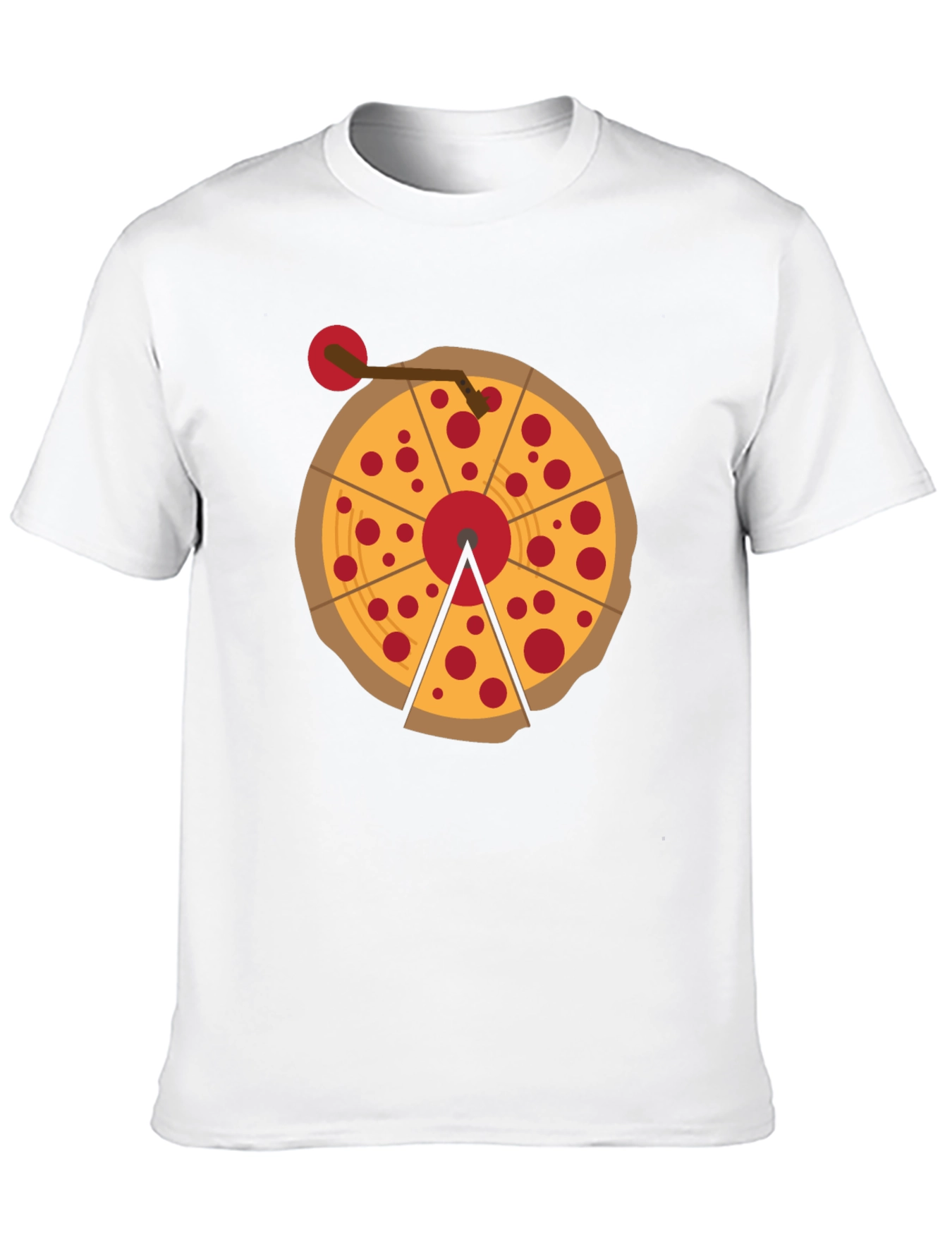 Pizza Turntable Graphic Tee - DJ Foodie T-Shirt