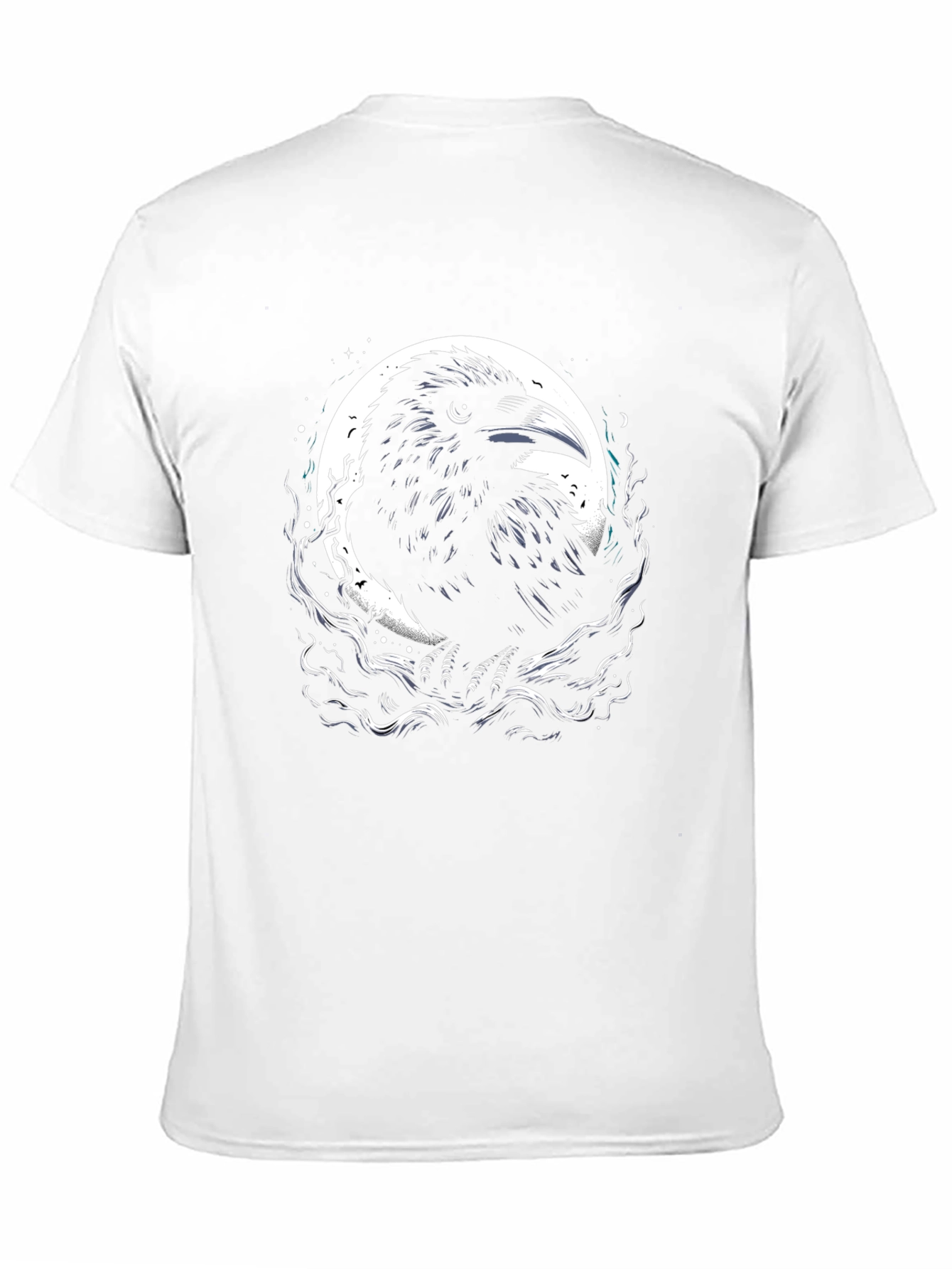 Raven Moon Graphic Tee - Black