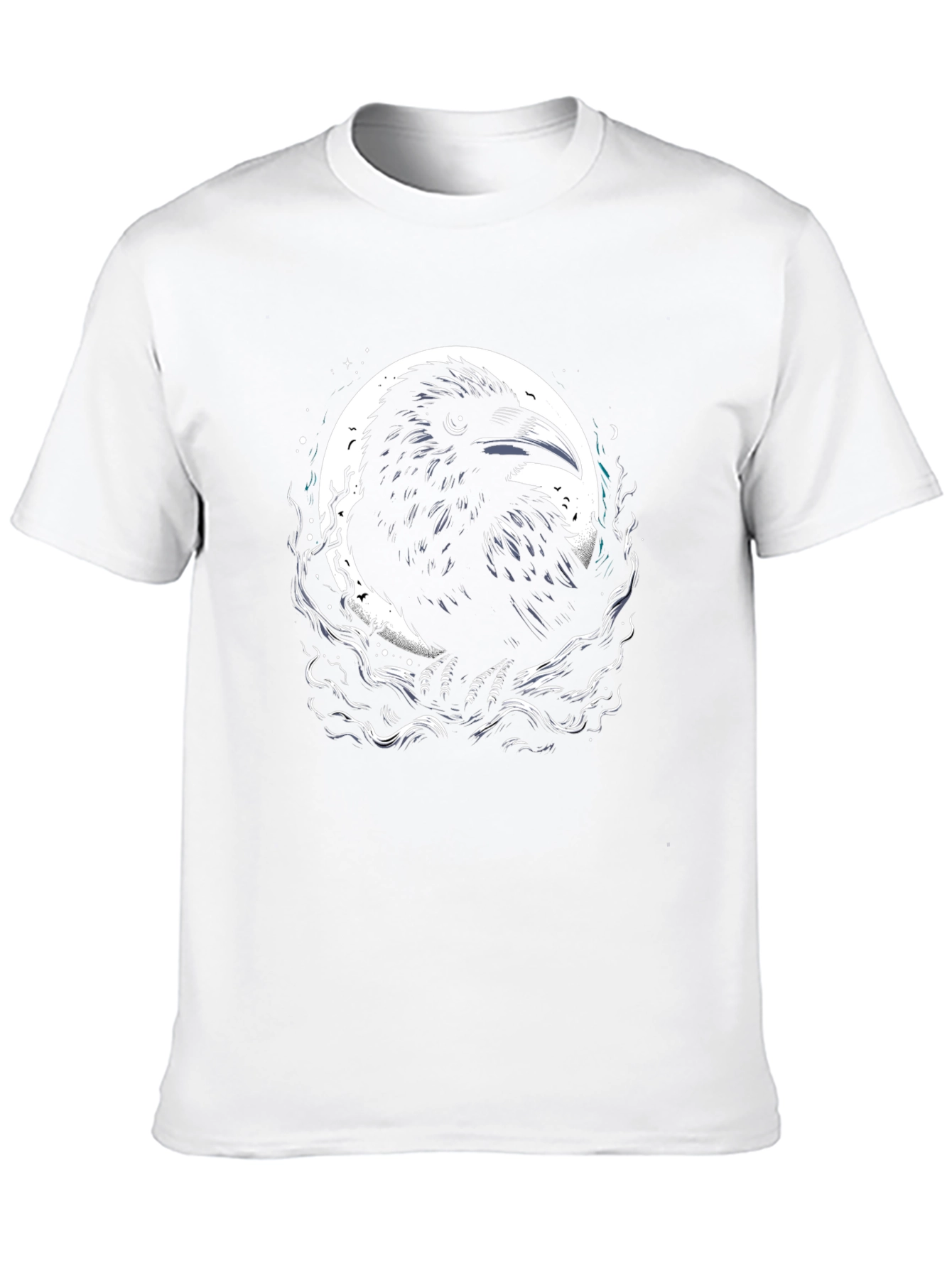 Raven Moon Graphic Tee - Black
